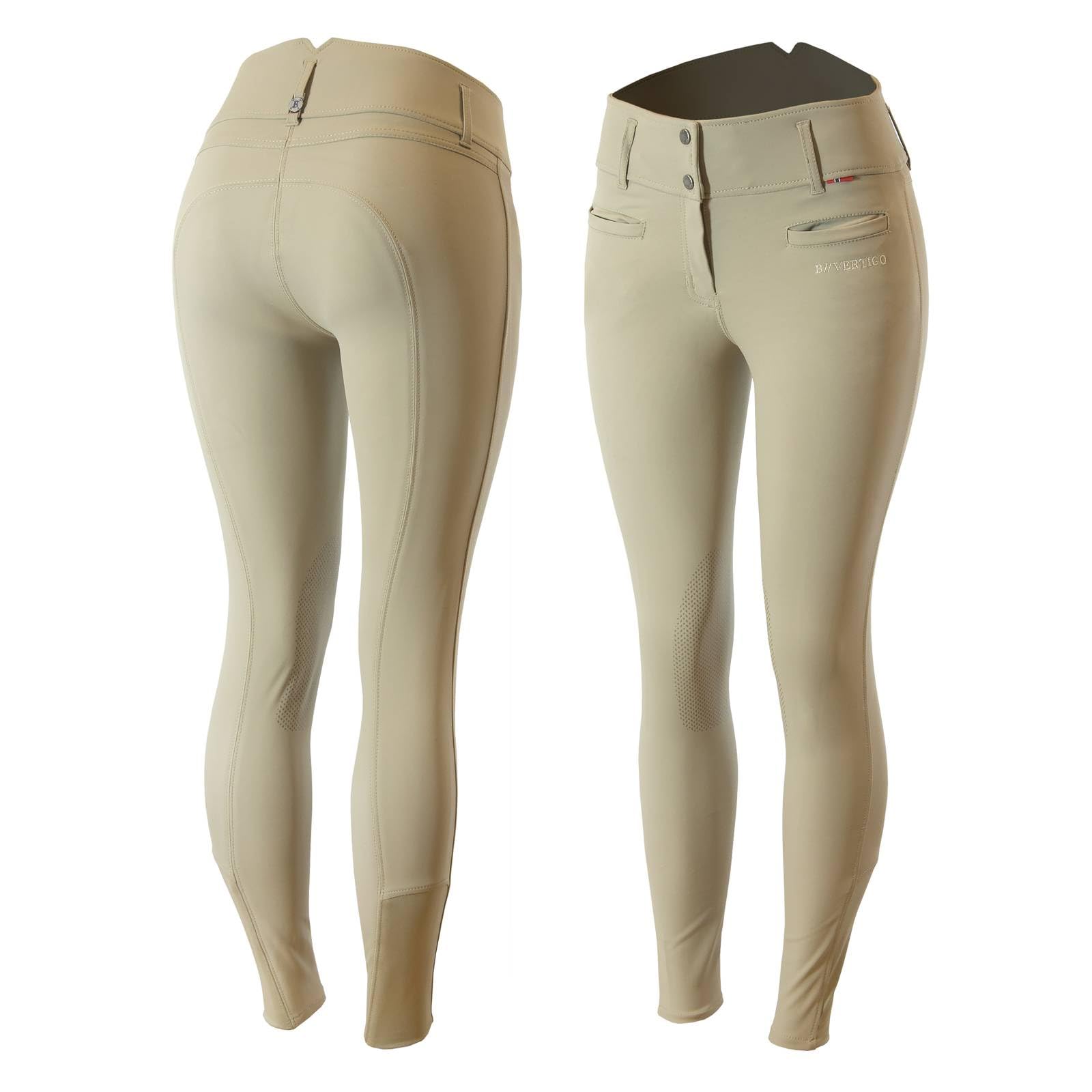 Tiffany Women's High Waist Silicone Knee Patch Equestrian Breeches - Perfect for Horse Riding, Training & Outdoor Activities
