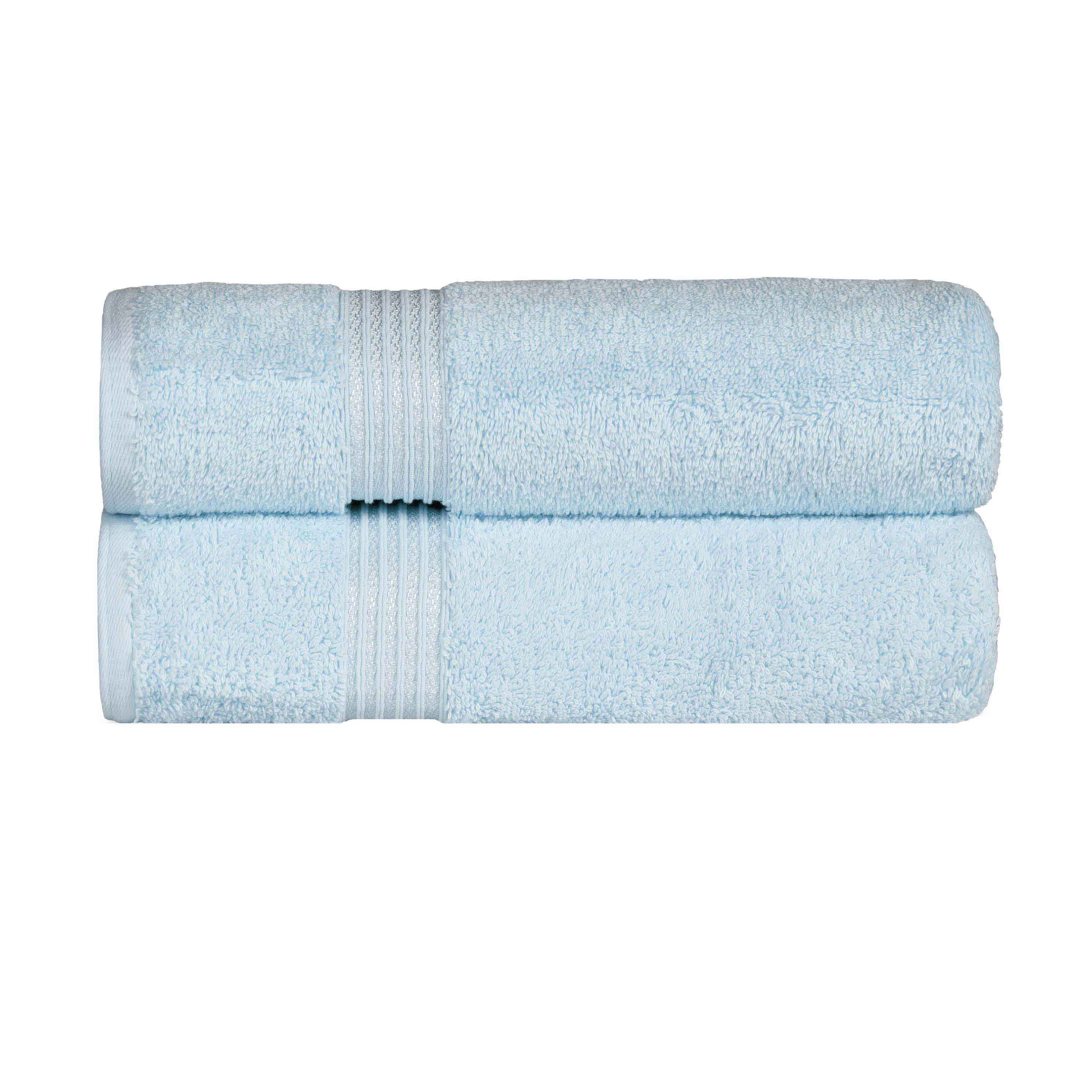 Premium Egyptian Cotton Bath Towels Set of 2 - Ultra Soft & Highly Absorbent - Luxury Bath & Spa, Beach, Gym Essentials for Home & Travel