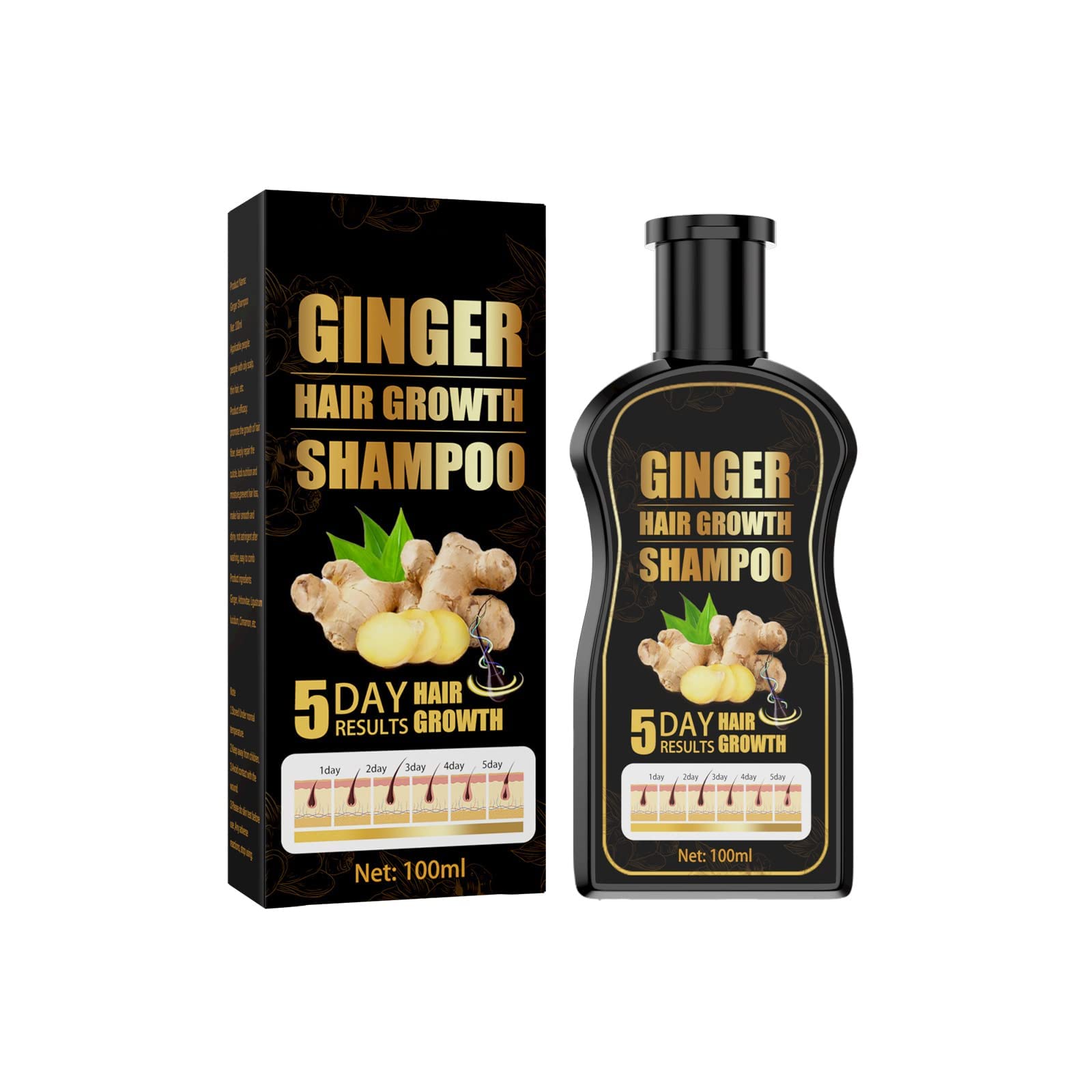 BIERDAN Ginger Hair Regrowth Shampoo - Anti Hair Loss Treatment for Thinning Hair | Natural Ginger Extract Shampoo for Hair Growth & Scalp Care | Perfect for Daily Use & Hair Restoration Routine