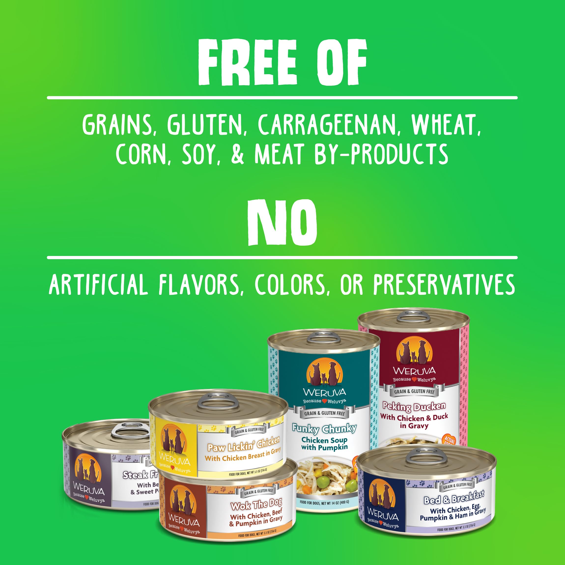 Weruva Classic Dog Food - Grandma's Chicken Soup with Chicken Breast & Vegetables, 5.5oz Cans (Pack of 24) | Grain-Free Wet Dog Food for Small & Large Breeds | Perfect for Picky Eaters & Senior Dogs
