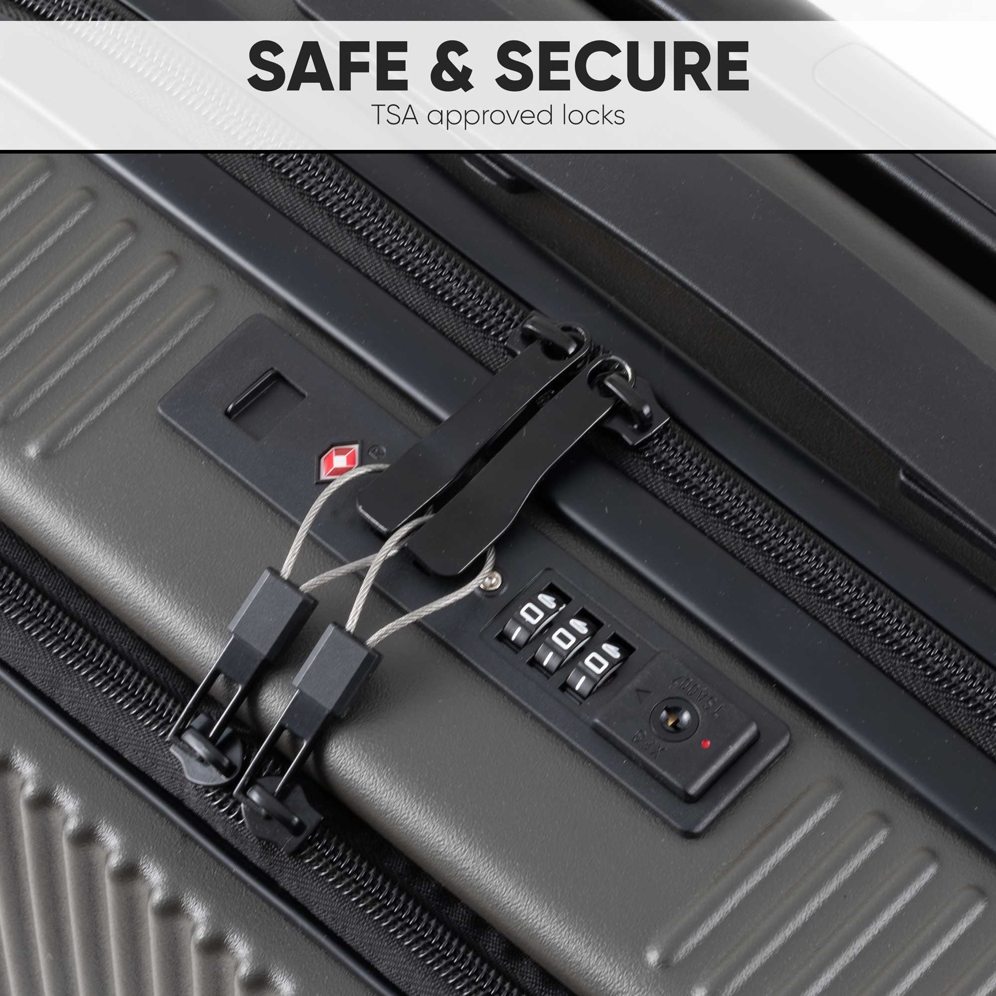 Dellonda 20-Inch Carry-On Luggage with Laptop Compartment, TSA Approved Dual Locks, USB Charging Port & 360° Spinner Wheels - Perfect for Business Travel & Weekend Getaways (Model DL157)