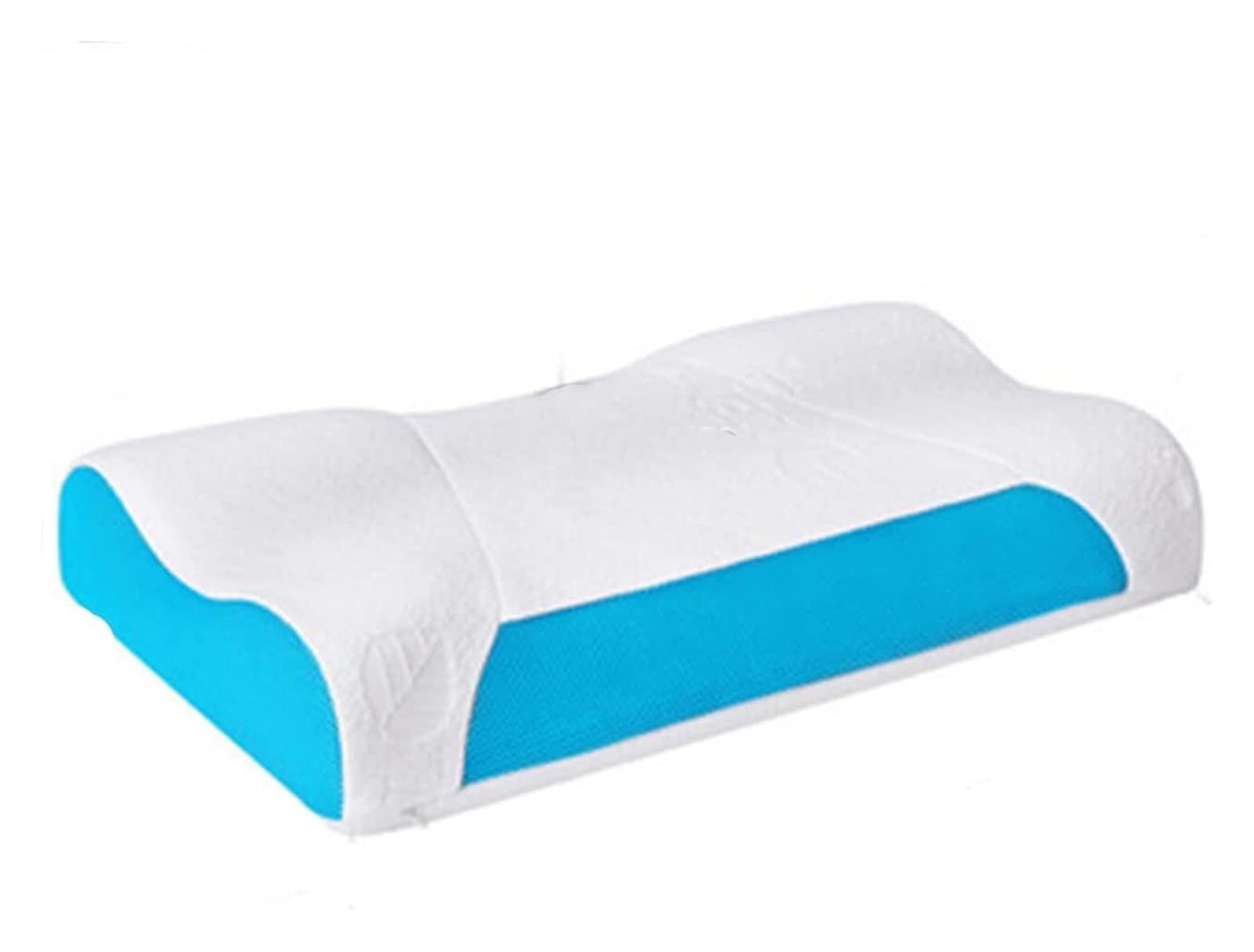 WOQO Memory Foam Pillow for Neck Pain Relief - Slow Rebound Orthopedic Pillow for Adults, 32 x 53cm - Perfect for Side Sleepers & Back Pain Sufferers - Ideal for Home, Office & Travel Use