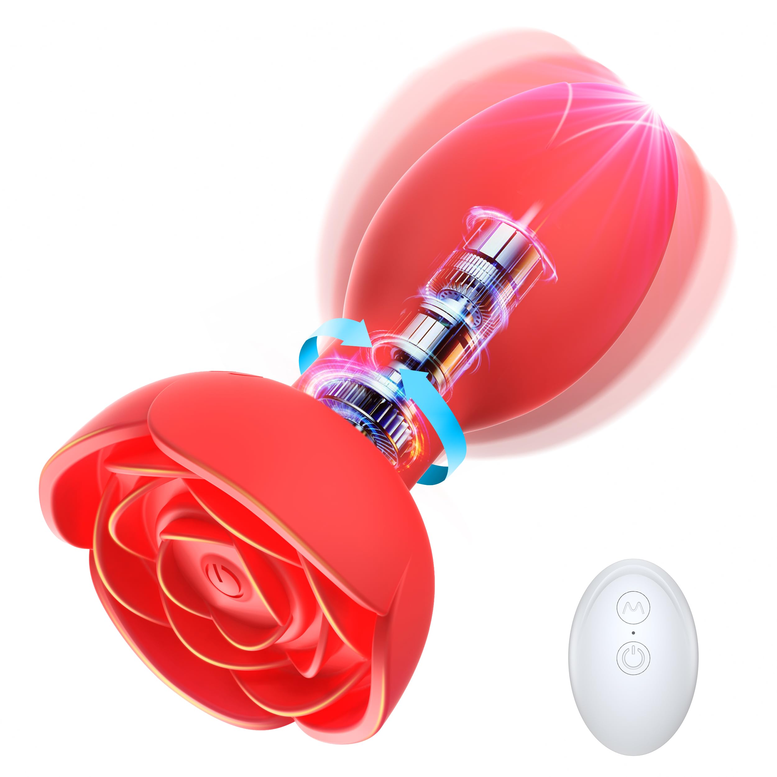 Remote Control Anal Plug Vibrator - 10 Rotation & Vibration Modes for Men & Women | Prostate Massager & Pleasure Toy | Couples Play & Solo Use | Perfect for Bedroom Fun & Spicing Up Relationships