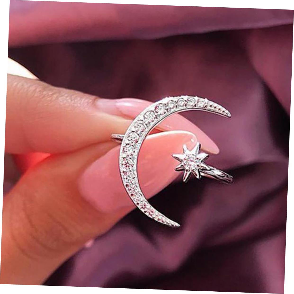 CALLARON Moonstone Open Ring for Women & Teen Girls - Sterling Silver Gemstone Jewelry - Perfect for Everyday Wear, Gifts & Special Occasions