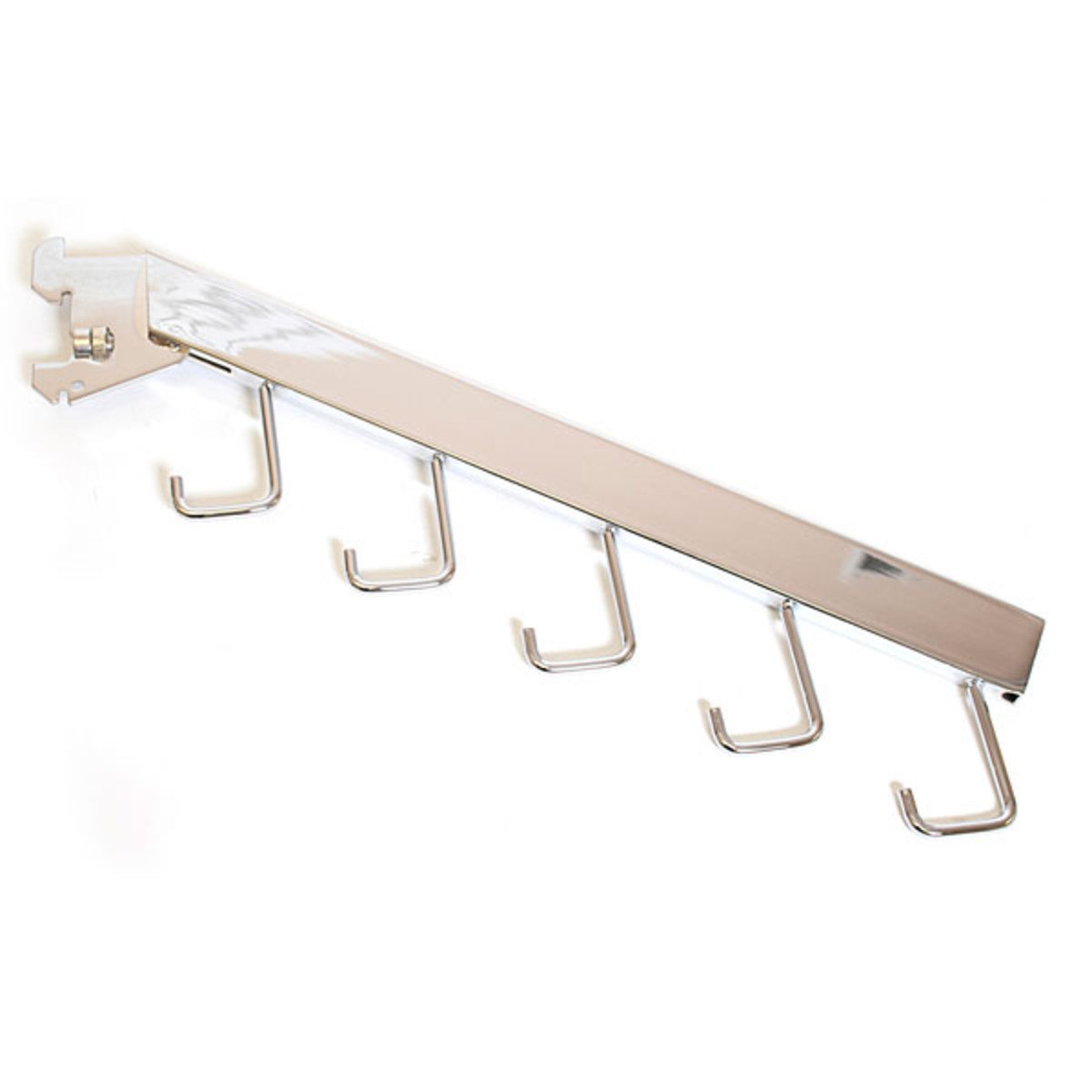 5 Hook Waterfall Hanger for 1 Slot 2 On Center Standards - Perfect for Kitchen, Bathroom, or Garage Organization