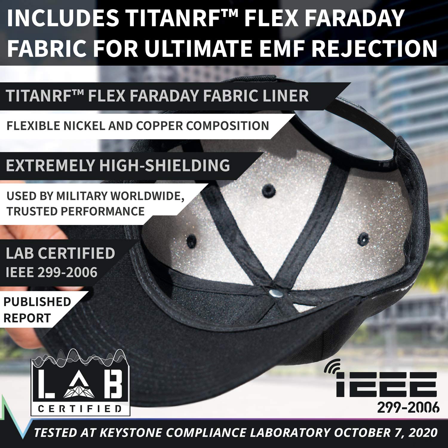 Mission Darkness Limited Edition Faraday Hat Bundle - EMF Blackout Hat & Phone Shield Faraday Bag - RF Shielding Protection for Travel, Privacy & Security - Unique Gift for Tech Enthusiasts