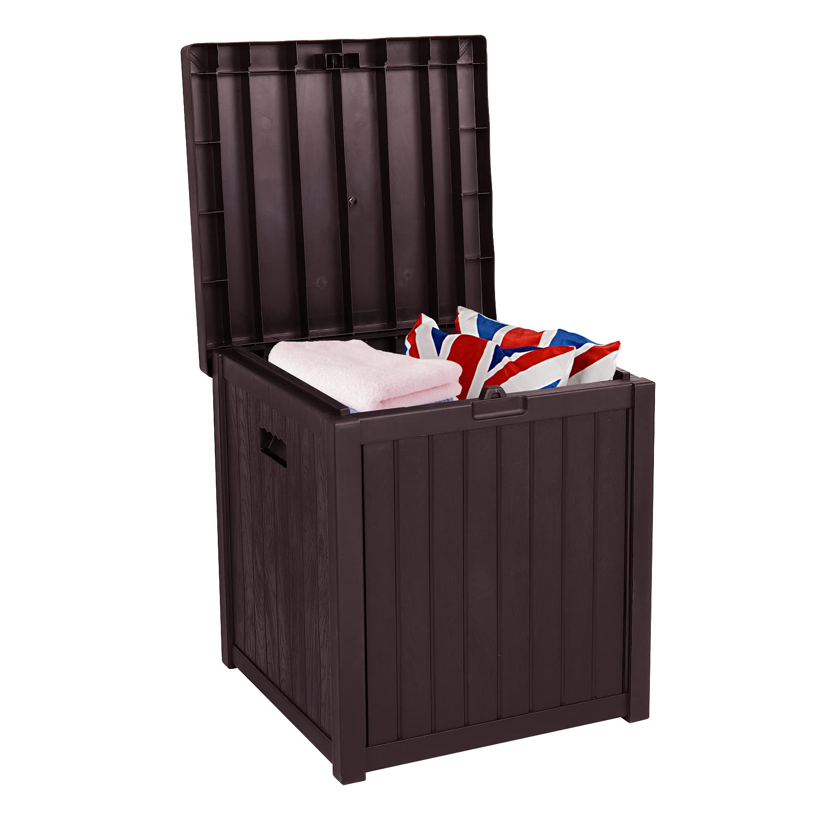 51 Gallon (195 Liter) Outdoor Plastic Storage Deck Box - Waterproof Garden Tool Organizer for Cushions, Charcoal, Firewood & Gardening Equipment | Perfect for Patio, Backyard & Poolside Storage
