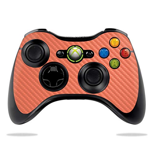 Premium Carbon Fiber Skin for Microsoft Xbox 360 Controller - Salmon | Protective & Durable Textured Cover | Easy to Apply & Remove | Made in USA | Perfect for Gaming, Protection & Customization