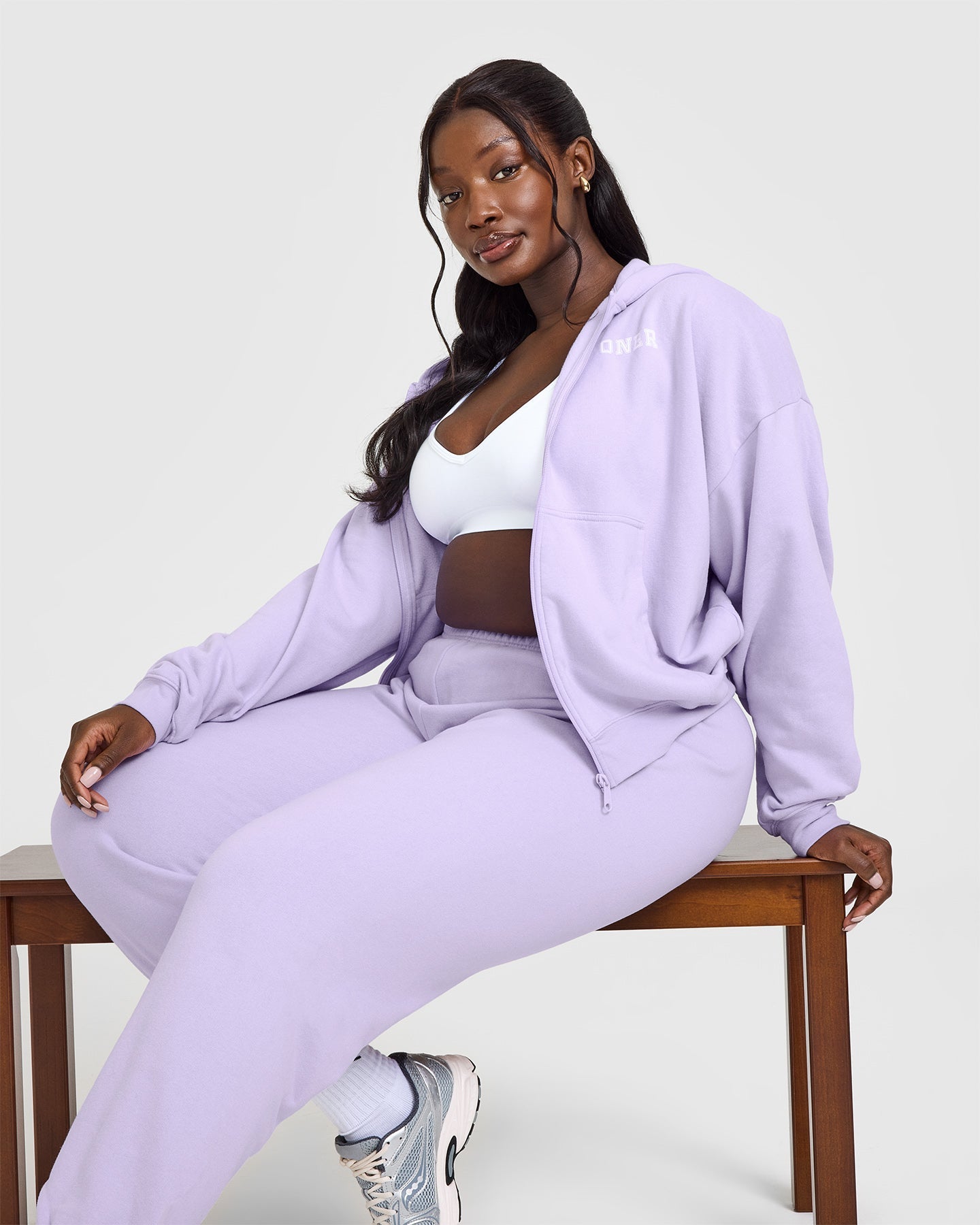 Mid Weight Zip Through Hoodie for Men & Women - Soft Lavender Purple Pullover with Front Pockets | Perfect for Gym, Running, Hiking & Casual Wear
