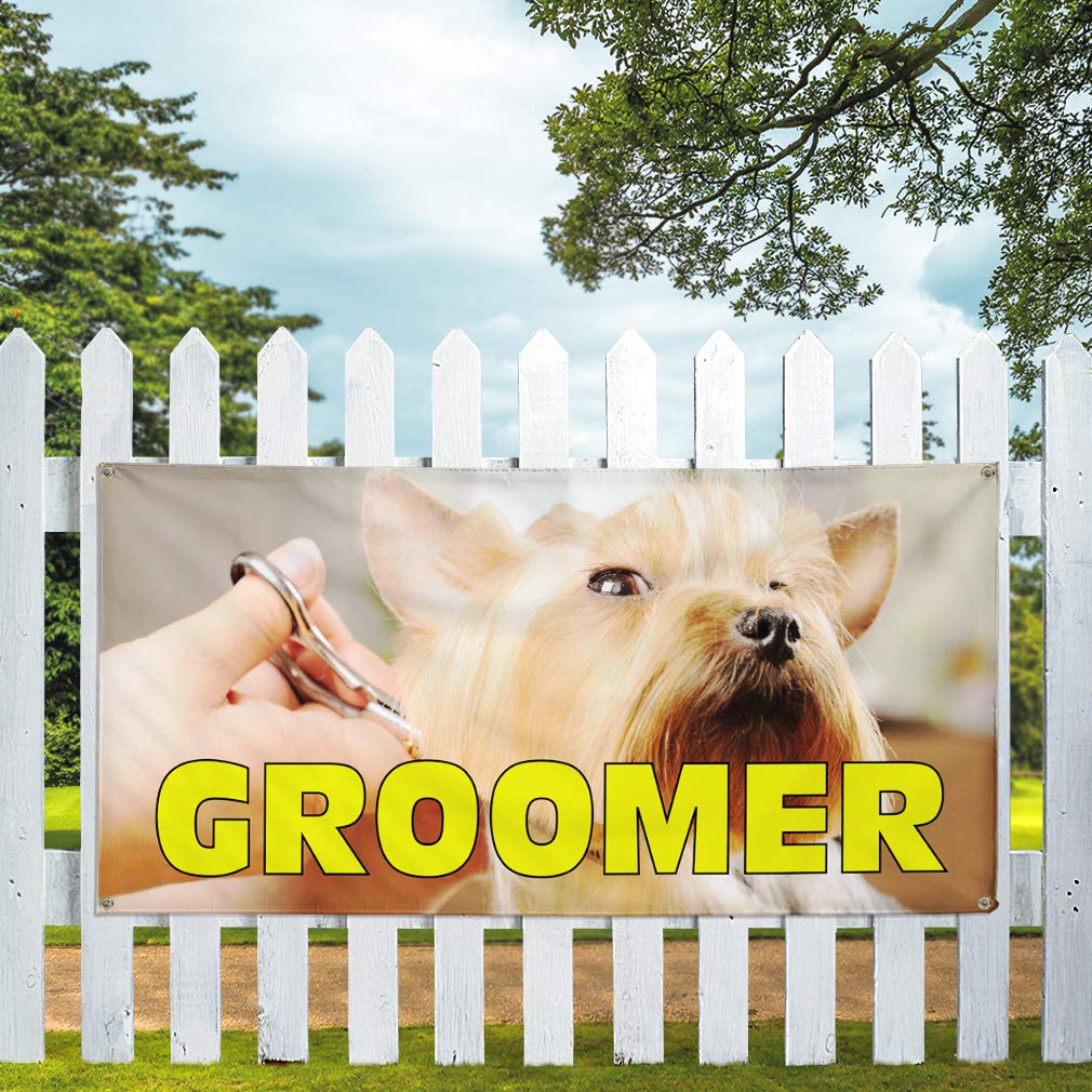 Durable Vinyl Banner - Multiple Sizes (60x144 Inches) for Outdoor Advertising - Weatherproof Business & Industrial Yard Signs with 10 Grommets - Perfect for Groomer Shops, Car Dealerships & Event Signage