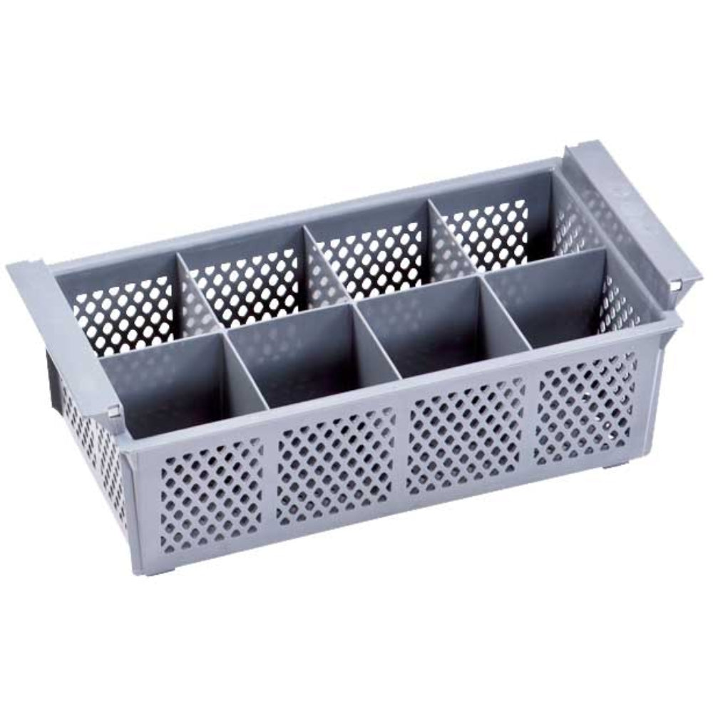 Nella Flatware Washing Basket with 8 Compartments - Stainless Steel Silverware Organizer for Dishwasher & Kitchen Drawer - Perfect for Utensils, Cutlery, and Kitchen Tools Storage