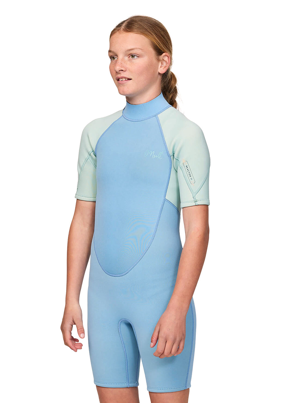 ONeill Girls Reactor 2mm Back Zip Spring Suit Wetsuit for Kids - Youth Surfing, Swimming & Water Sports
