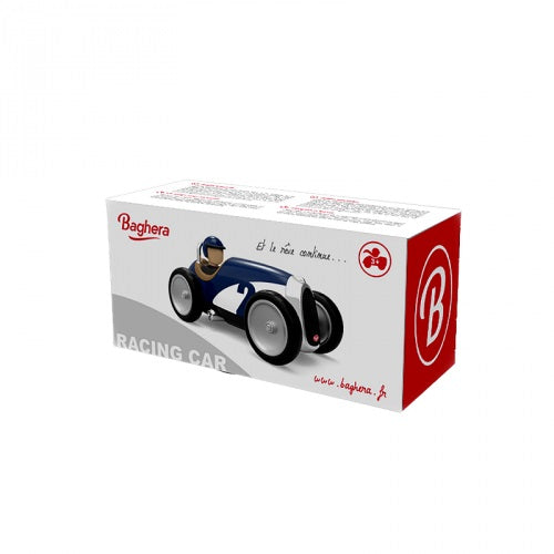 Baghera Racing Car Toy - Blue Classic Pedal Car for Kids, Outdoor Play & Backyard Fun