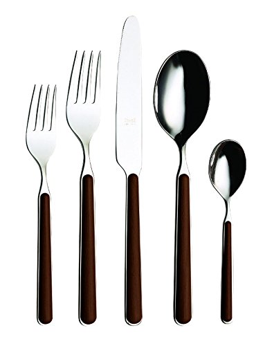 Premium MEPRA 18/10 Stainless Steel Flatware Set - 16-Piece Chocolate Brown Cutlery Set for Elegant Dining, Dinner Parties & Home Entertaining