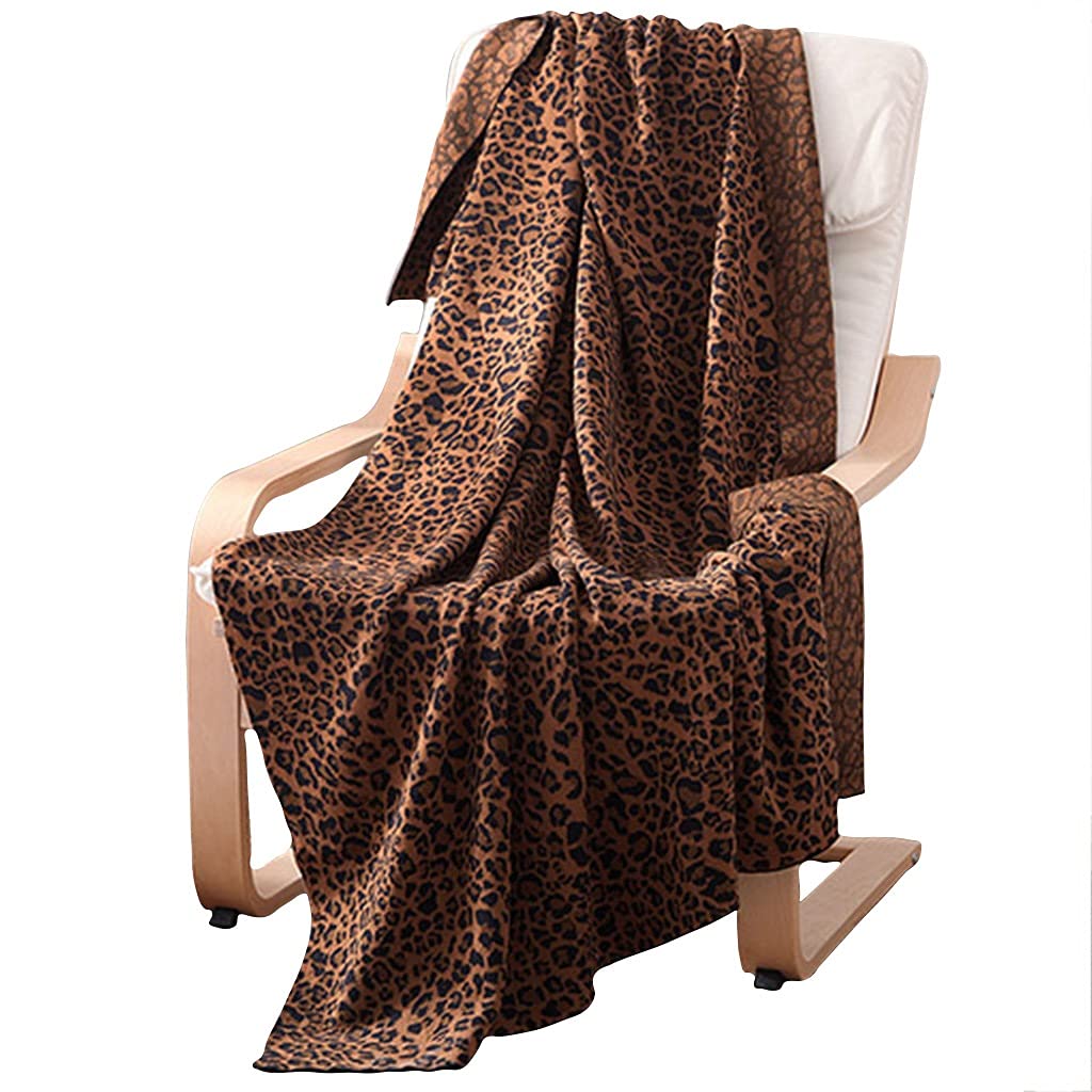 Personalized Leopard Print Blanket - Soft & Cozy Throw Blanket for Home Decor, Bed, Sofa, Travel & Outdoor Use - 47x71 Inches (120x180cm) - Perfect for Snuggling, Picnics & Camping