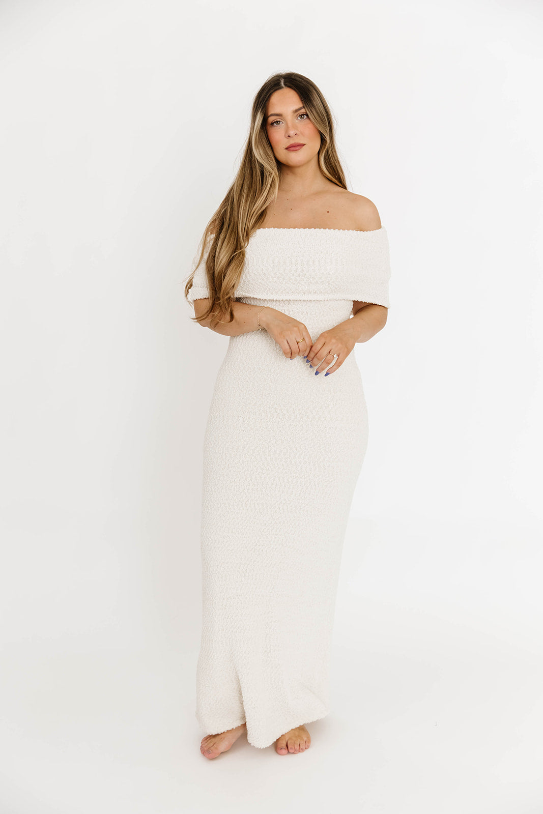 Brit Maxi Dress in Cream - Elegant Flowy Long Dress for Women | Perfect for Summer, Beach, Weddings & Casual Outings