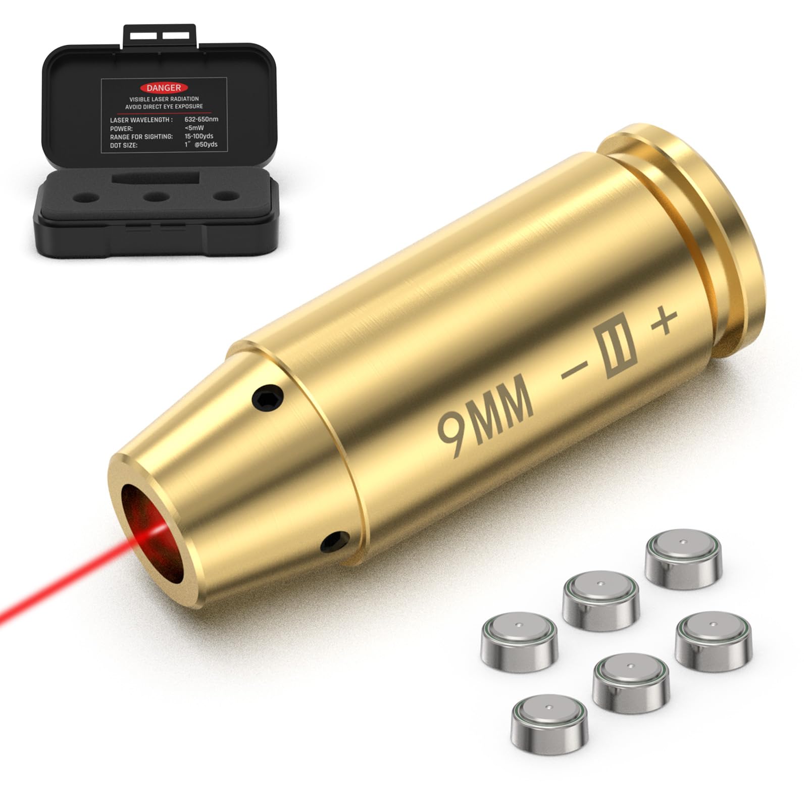 Feyachi Red Green Laser Bore Sight for 9mm, 12 Gauge & .223/5.56mm - Precision Boresighter with 3 Battery Sets | Perfect for Rifle, Shotgun & Pistol Zeroing at Range or Hunting