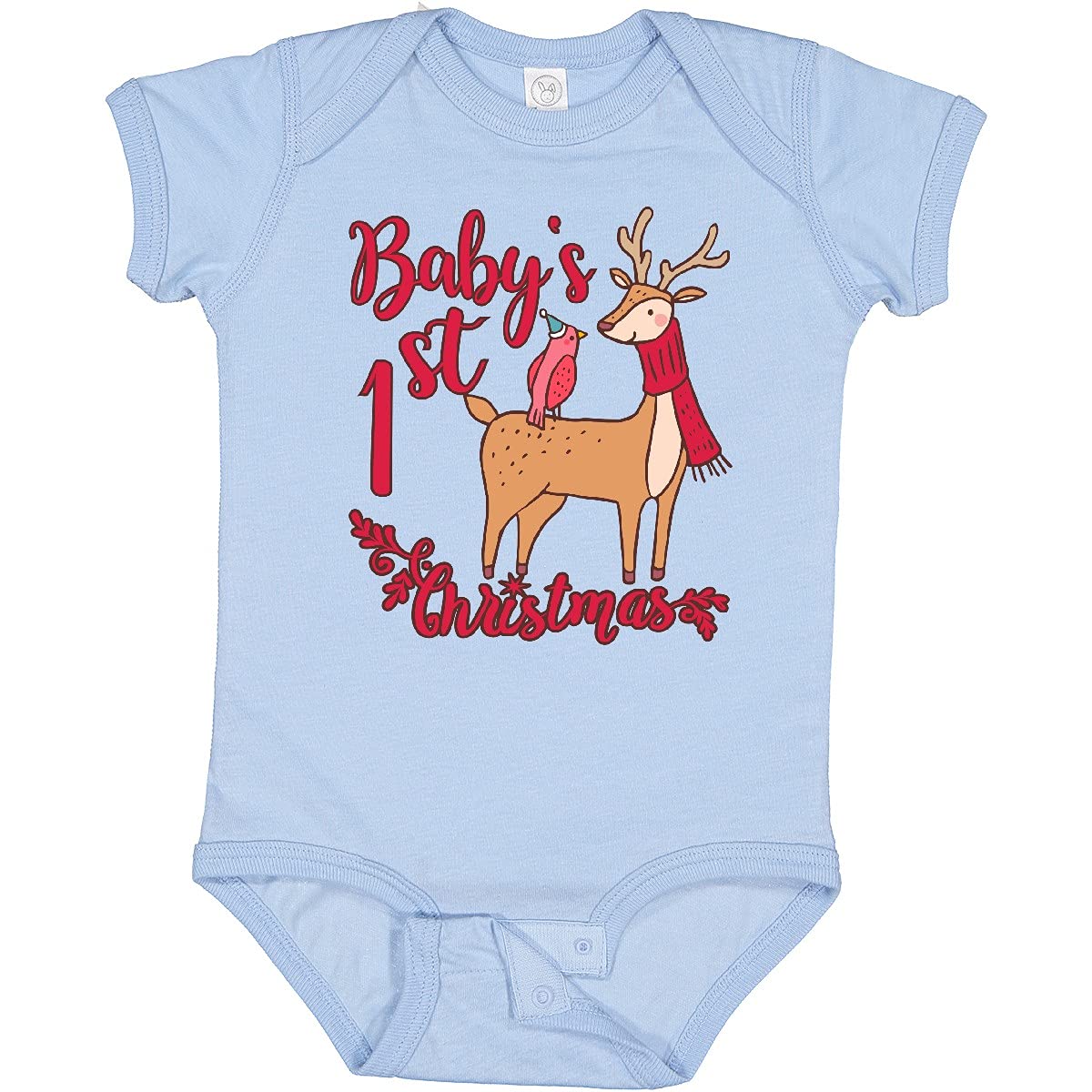 Inktastic Baby's First Christmas Bodysuit - Cute Holiday Outfit for Newborns & Infants - Perfect for Christmas Photos, Family Gatherings & Holiday Celebrations