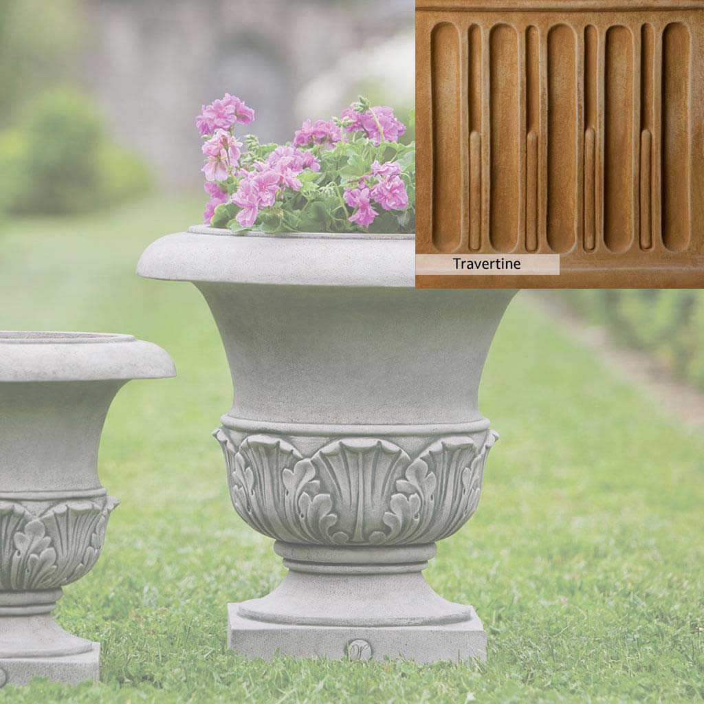 Campania International Williamsburg Acanthus Large Outdoor Planter - Classic Garden Decor for Patio, Porch, and Landscape Design