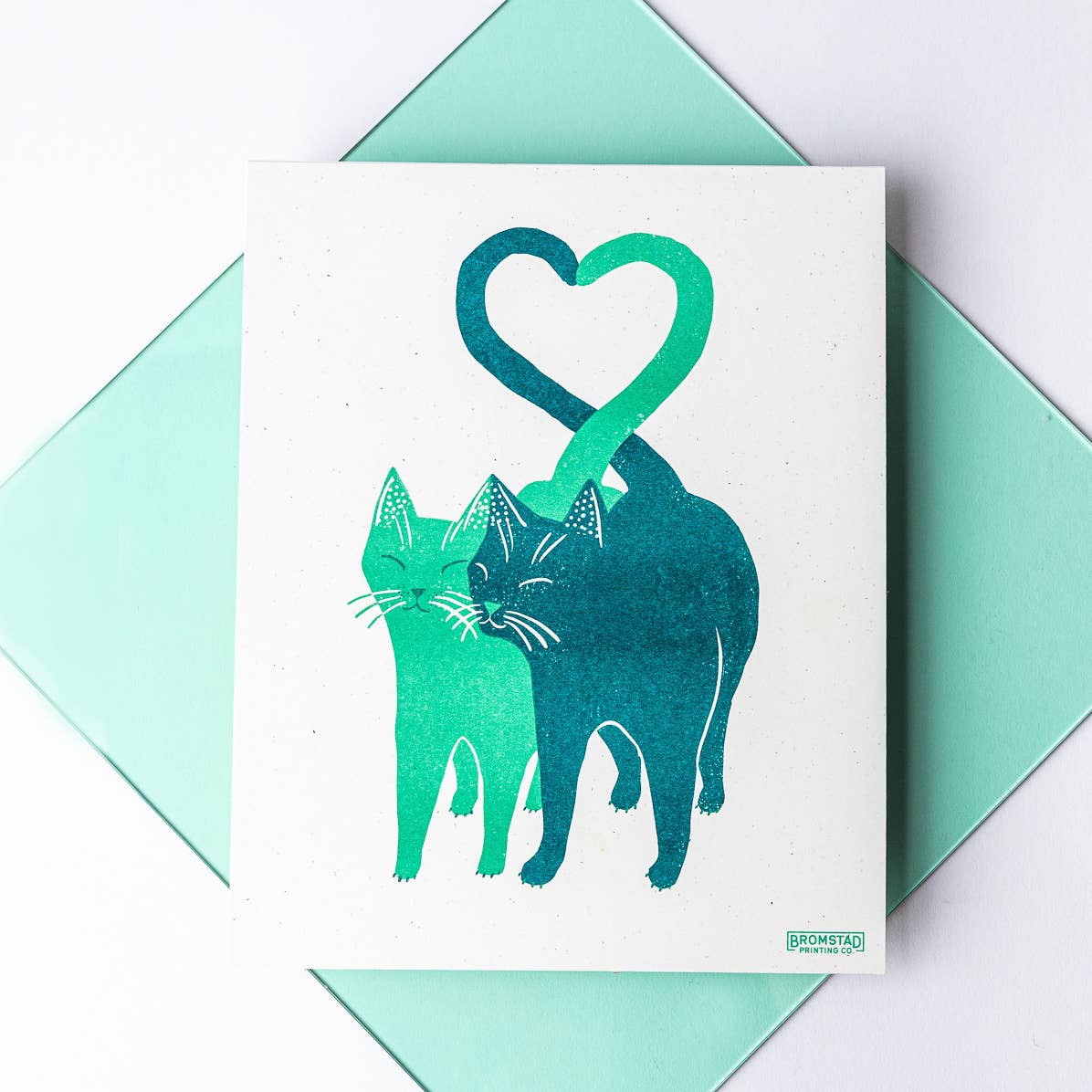 Love Cats Risograph Print - Unique Cat Art Poster for Home Decor, Gifts for Cat Lovers, Wall Art for Living Room & Bedroom