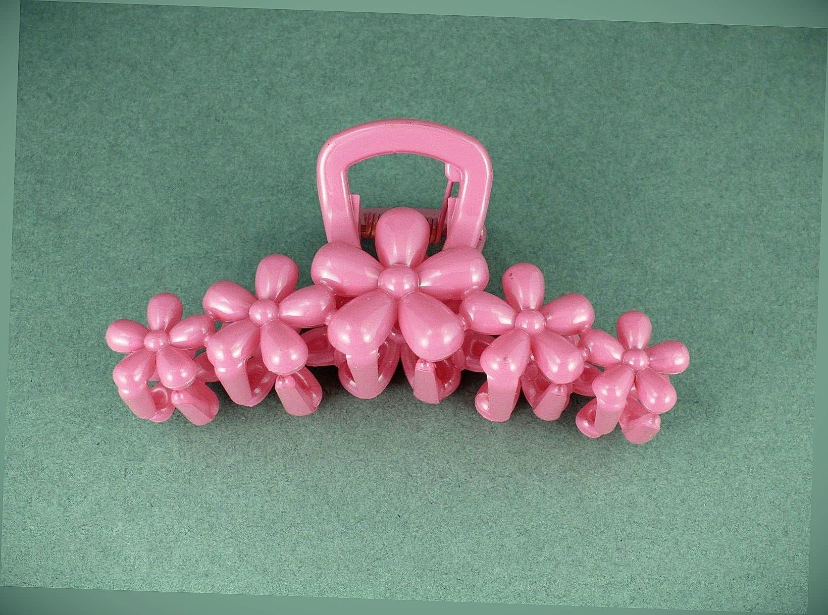 Pink Flower Hair Clip - 4