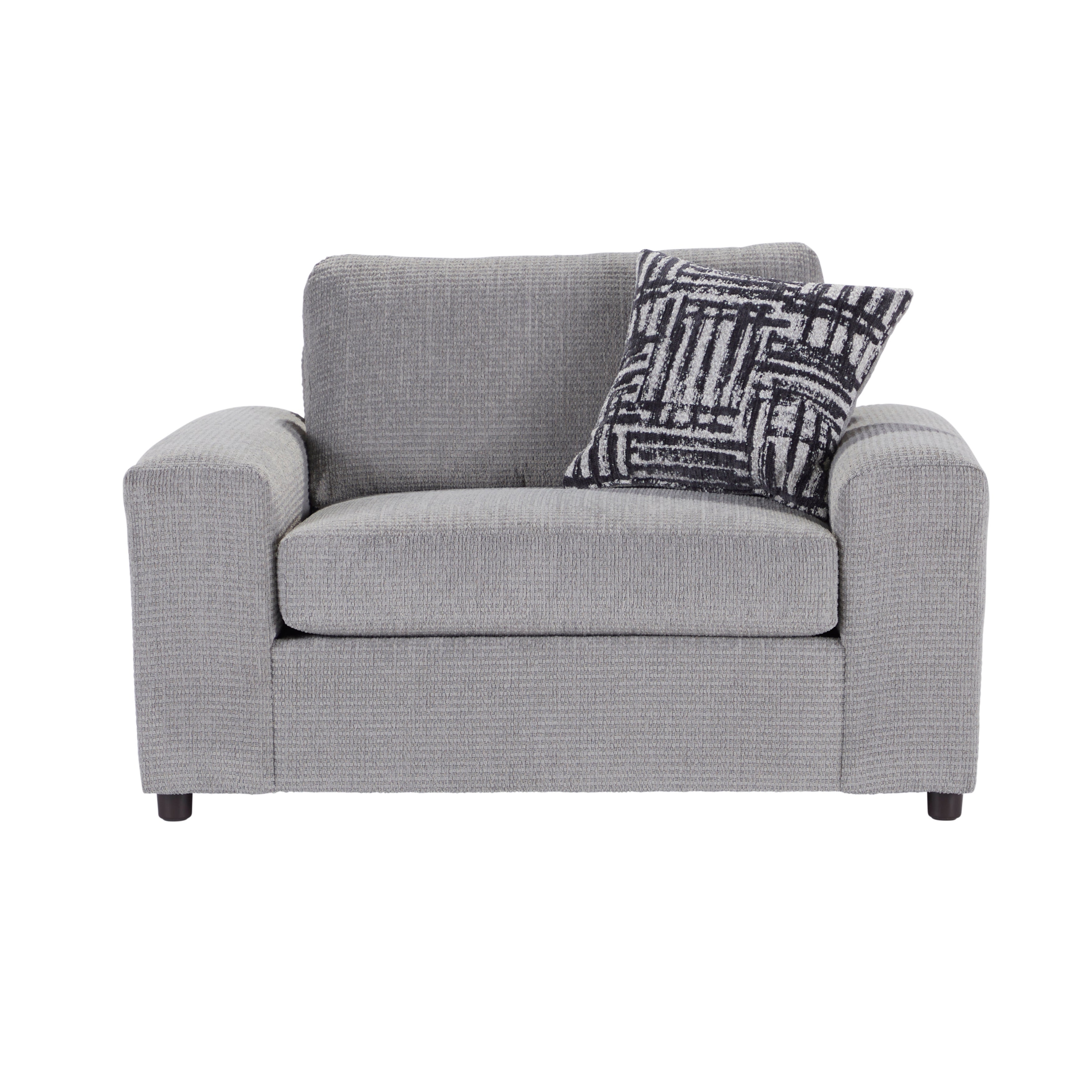 Roundhill Furniture Lancelot Upholstered Stationary Cuddle Chair - Plush Comfort for Living Room, Bedroom & Nursery - Perfect for Relaxing, Reading & Lounging