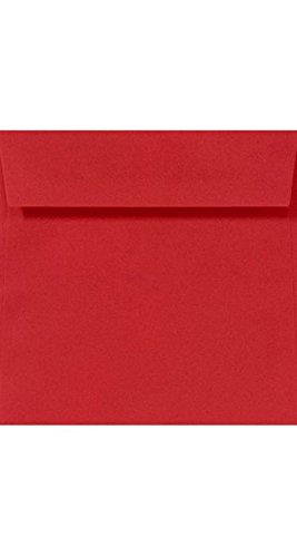 LUXPaper Square Invitation Envelopes 7x7 Inches - Self Seal Ruby Red 80lb Text Paper - 1000 Pack for Wedding Invitations, Greeting Cards & Business Correspondence