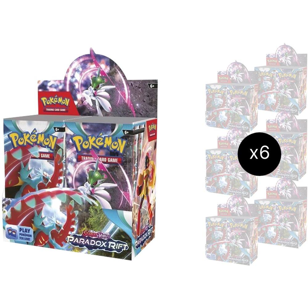 Paradox Rift Booster Box Sealed Case (6 Boxes) - Pokemon TCG Expansion Pack for Collectors & Players - Perfect for Tournaments, Gifts & Card Trading