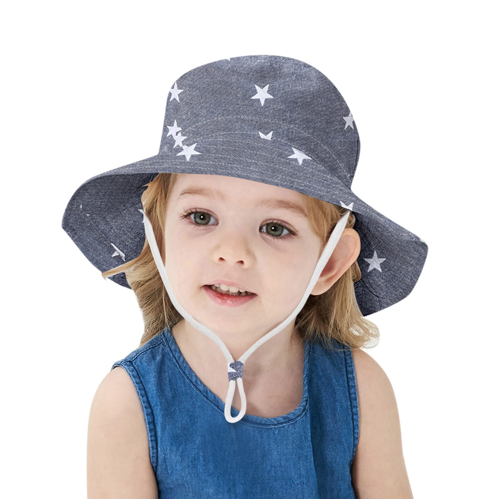 Toddler & Kids Sun Visor Hat with Adjustable Chin Strap - UPF 50+ Sun Protection, Cute Cartoon Design for Summer, Outdoor, Beach & Playtime