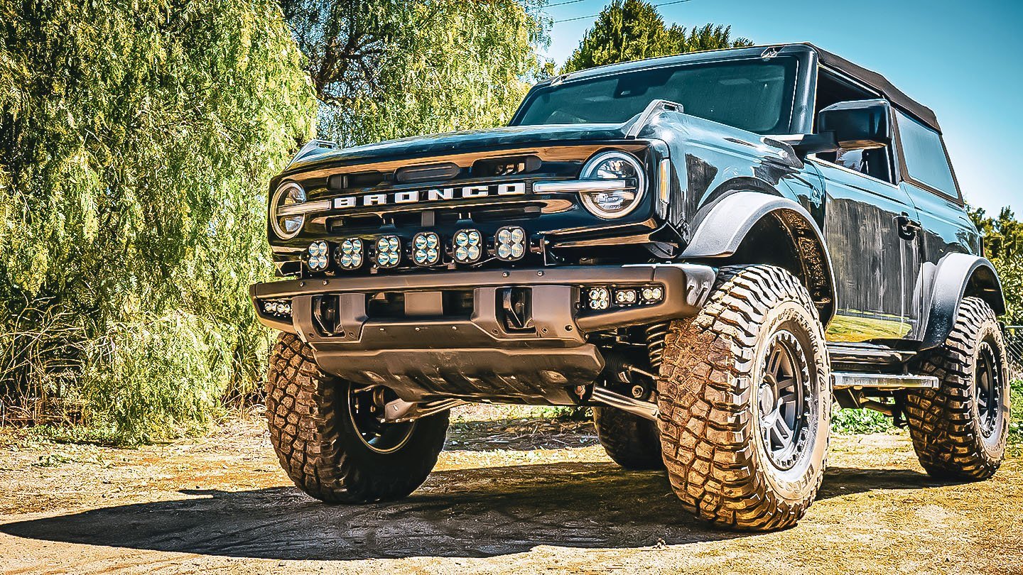 2021-2024 Ford Bronco Squadron Sport Baja Designs Fog Light Pocket Kit - Off-Road LED Lighting Upgrade for Adventure & Night Driving