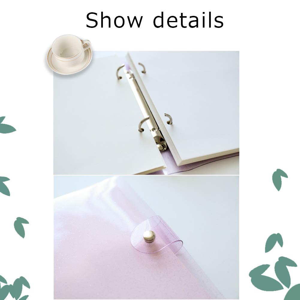 JXE DIY 5 Inch Photo Album with 50 Pockets - Loose-leaf Film Storage for Fuji Instax Wide 300/210 Instant Camera - Perfect for Scrapbooking, Wedding Memories & Travel Photos