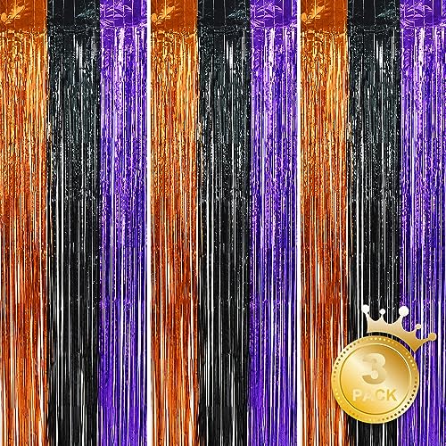3 Pack-Orange Black Purple