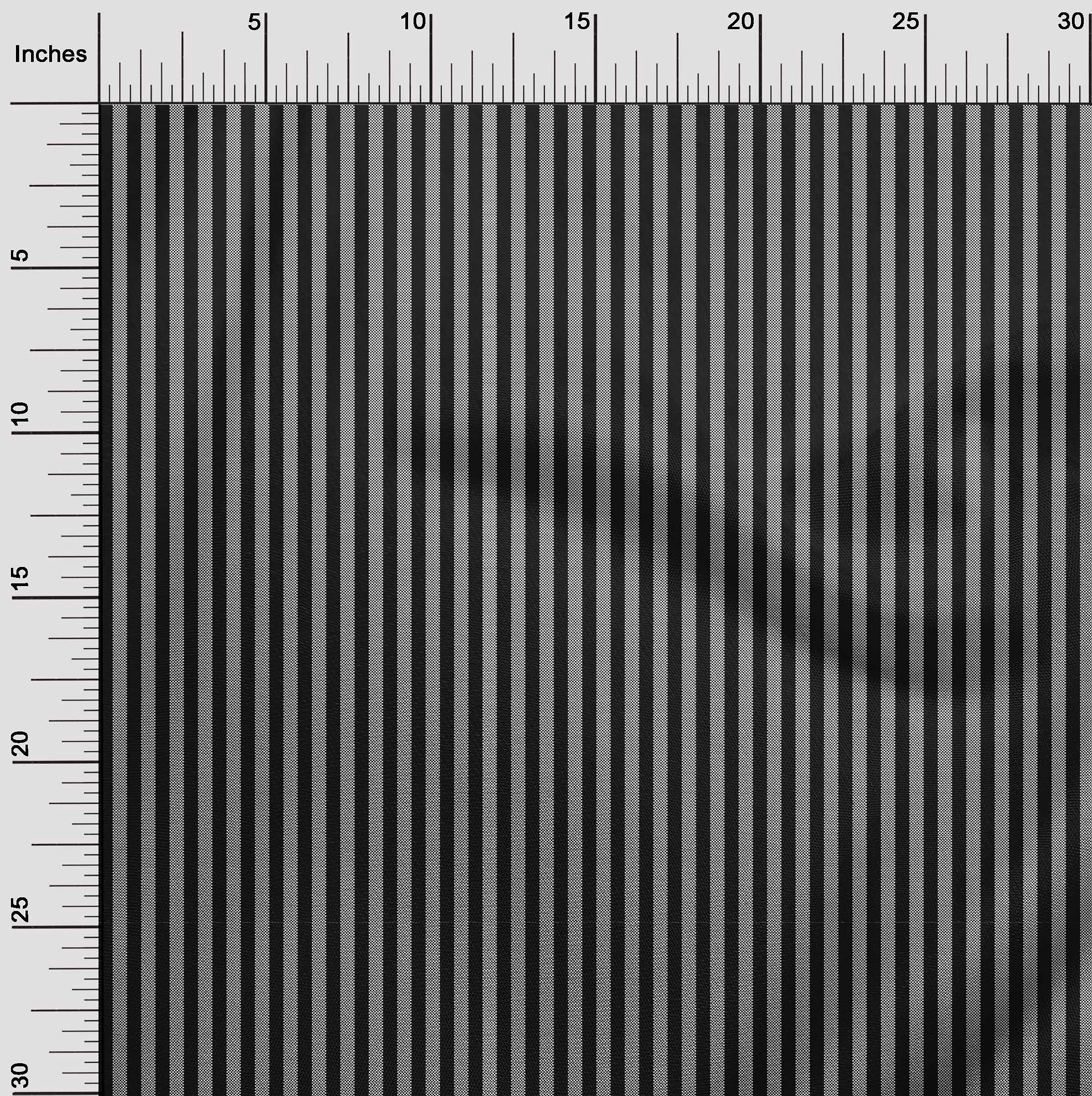 Premium 100% Cotton Jersey Black Striped Fabric by The Yard - 58 Inch Wide for Dresses, T-Shirts & DIY Sewing Projects | Soft, Breathable Material for Comfortable Apparel & Home Decor
