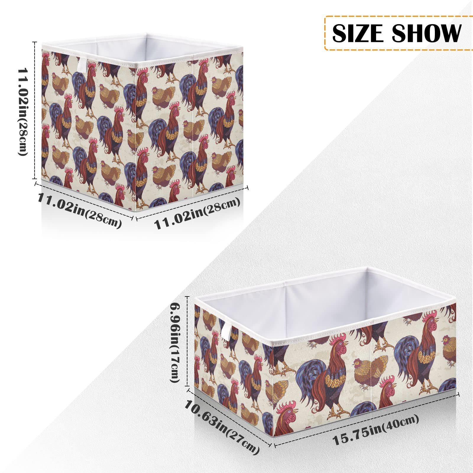 Collapsible Rectangular Storage Basket for Clothes, Toys & Laundry - Foldable Nursery Organizer Bin for Baby Room, Chicken Coop & Home Organization | Perfect for Kids' Toys, Blankets & Pet Supplies