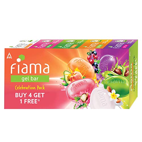 Fiama Gel Bar Celebration Pack - 5 Unique Scented Gel Bars (125g Each) | Buy 4 Get 1 Free | Perfect for Home Fragrance, Gifts & Party Decorations