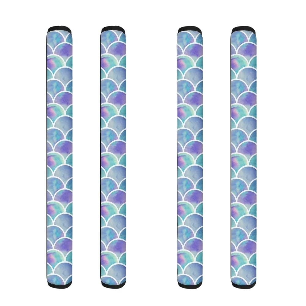 Non-Slip Mermaid Scale Refrigerator Handles - Universal Replacement for Freezer, Microwave, Stove & Dishwasher - Easy Grip Kitchen & Bathroom Accessory - Resists Stains, Dust & Fingerprints - Perfect for Modern Homes & Commercial Spaces