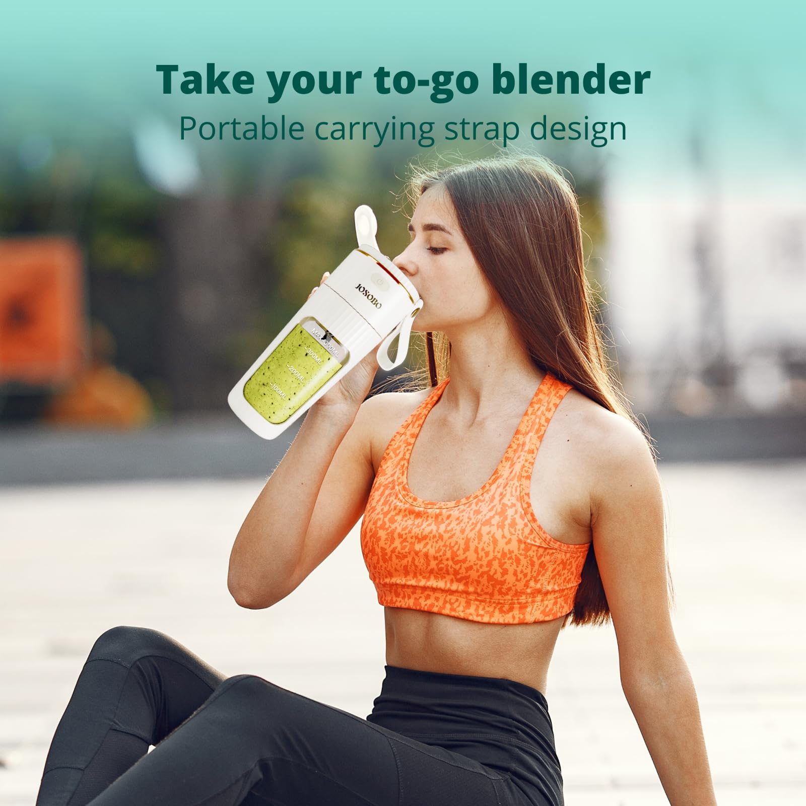 Portable USB Rechargeable Mini Blender for Smoothies, Shakes & Juices - Wireless Travel Blender with Straw for Protein Powder, Sauces & Puree - Perfect for Gym, Office, Camping & Home Use