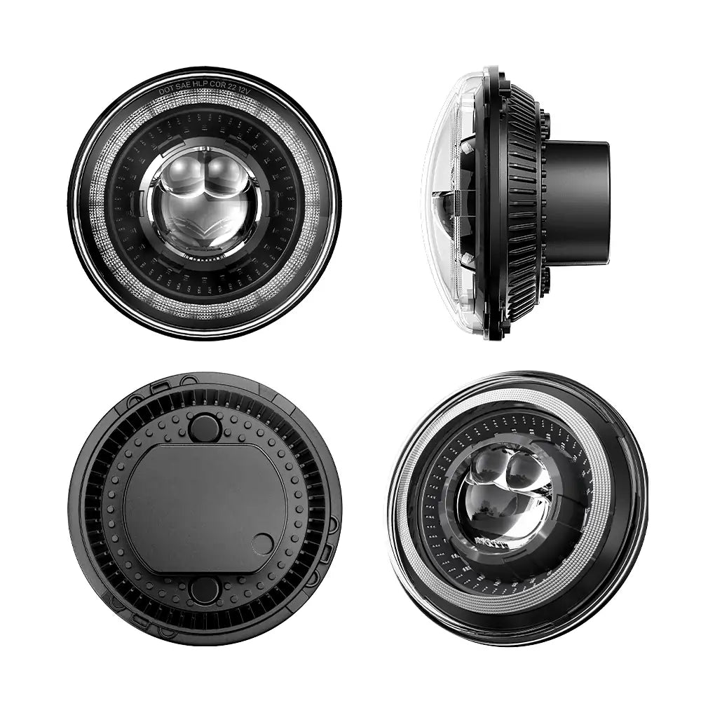 7 Inch LED Dragon Eyes Headlights - Compatible with Jeep, Chevy, Ford, GMC, Dodge & More | High-Intensity Off-Road Lighting for Trucks & SUVs | Perfect for Night Driving & Off-Road Adventures