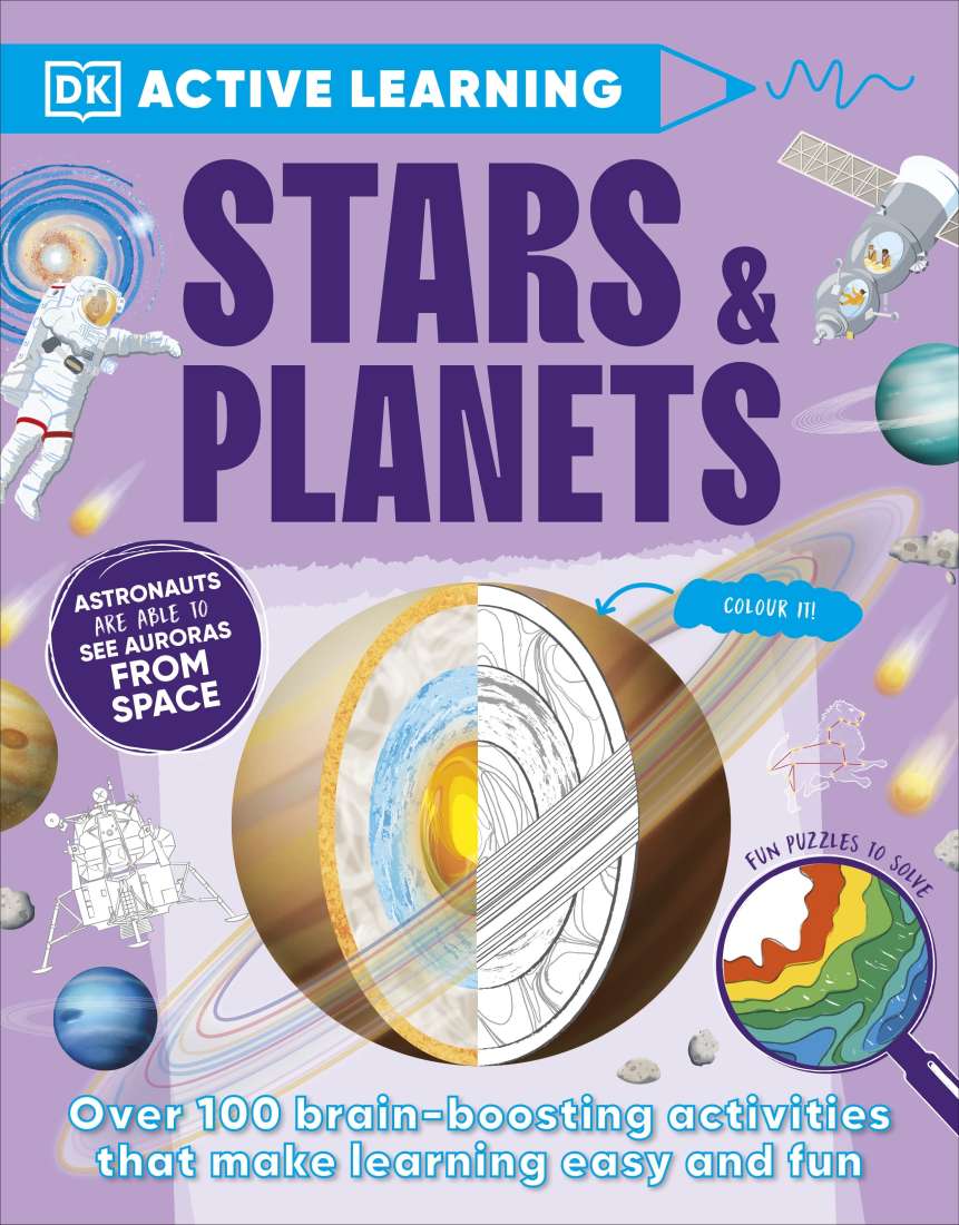 Active Learning Stars and Planets Activity Book for Kids - Fun Space & Astronomy Educational Workbook for Children - Perfect for Homeschooling, Classroom & STEM Learning Activities