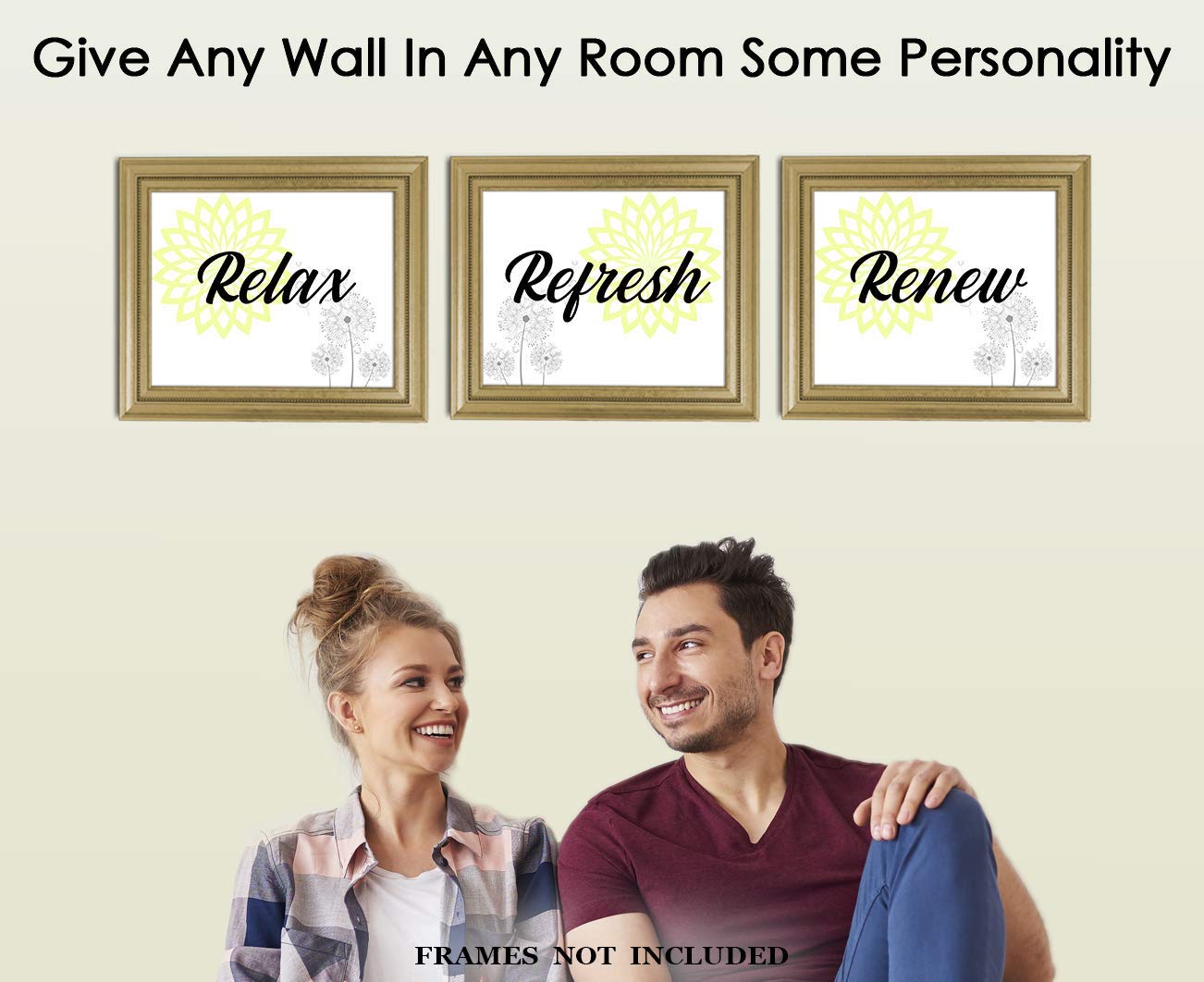 Farmhouse Bathroom Wall Art - Set of 3 Unframed 8x10 Prints for Home Decor