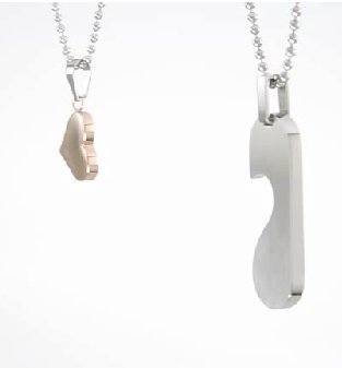 Stainless Steel & Rose Gold Plated Couples Necklace Set - 'Be My Sweet Love' Matching Pendant Gift for Him & Her, 22 Inch Chain - Perfect for Anniversaries, Valentine's Day & Romantic Date Nights
