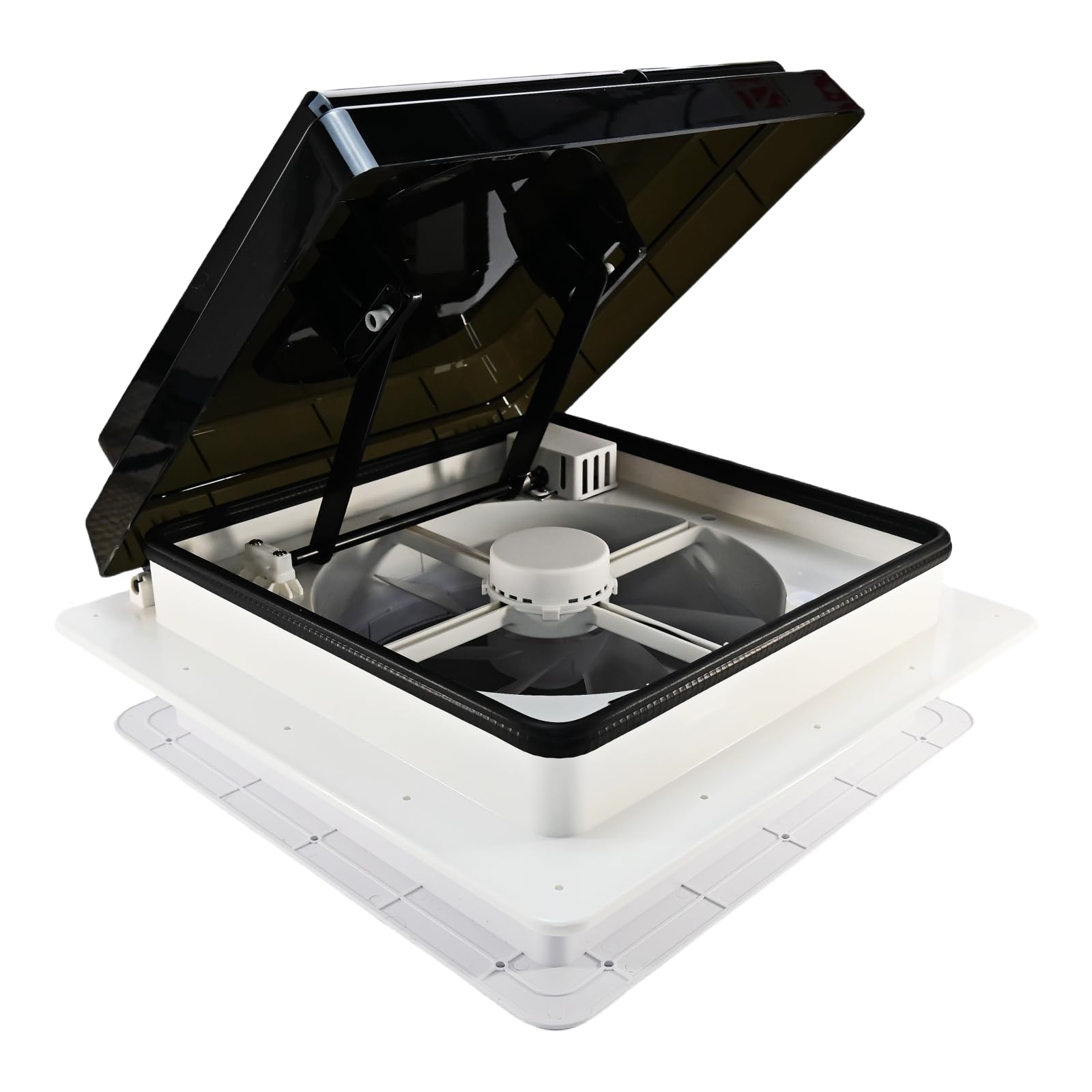 Smart RV Vent Fan with Remote Control - 14'' IP68 Waterproof Roof Ventilation, 4-Speed Reversible Airflow, 25dB Ultra Quiet - Rain Sensor & 5-Year Warranty for Motorhomes, Trailers, Campers - Perfect for Summer Cooling & Winter Ventilation in RVs