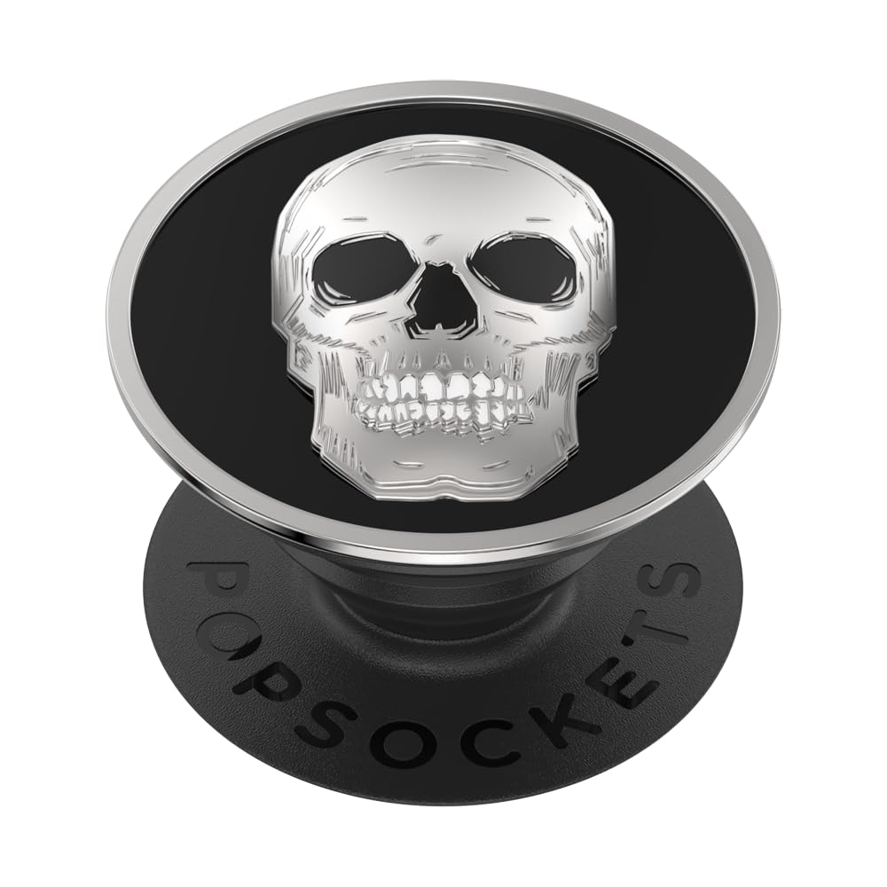 PopSockets Expanding Phone Grip with Kickstand - Adhesive Phone Holder for iPhone, Samsung & Smartphones - Enamel Cranium Design - Perfect for Hands-Free Viewing, Gaming & Selfies