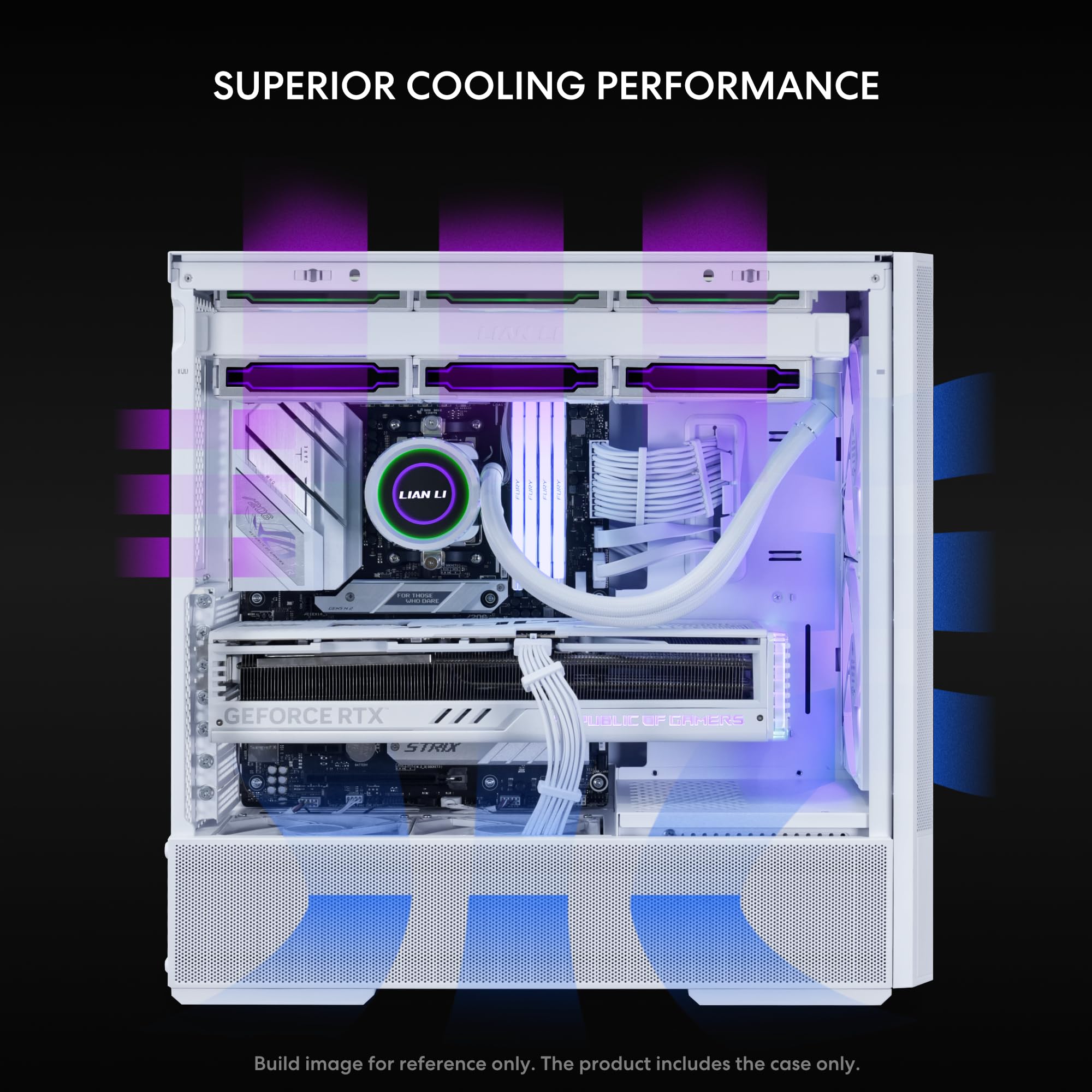 LIAN LI LANCOOL 207 Compact ATX RGB Gaming PC Case - Airflow Optimized Mesh Design with 2x140mm ARGB & 2x120mm PWM Fans, USB Type-C, Tempered Glass Side Panel (White) - Perfect for Gaming Rigs and High-Performance PC Builds