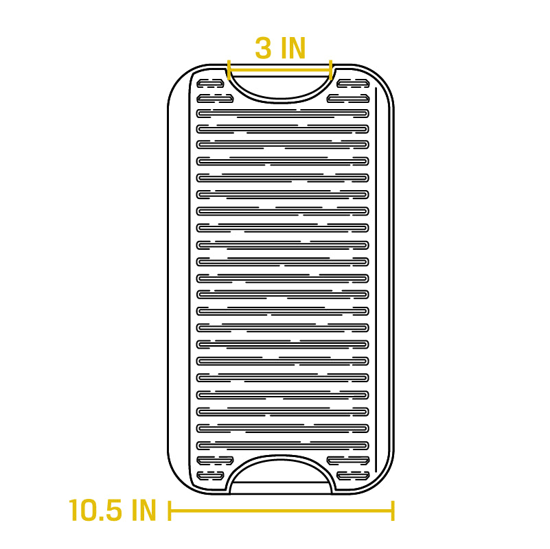 LODEN Reversible Cast Iron Griddle - 20 x 10.5 Inch - Pre-Seasoned for Even Heat Distribution - Perfect for Grilling, Searing & Baking - Ideal for Camping, Outdoor Cooking & Home Kitchen Use