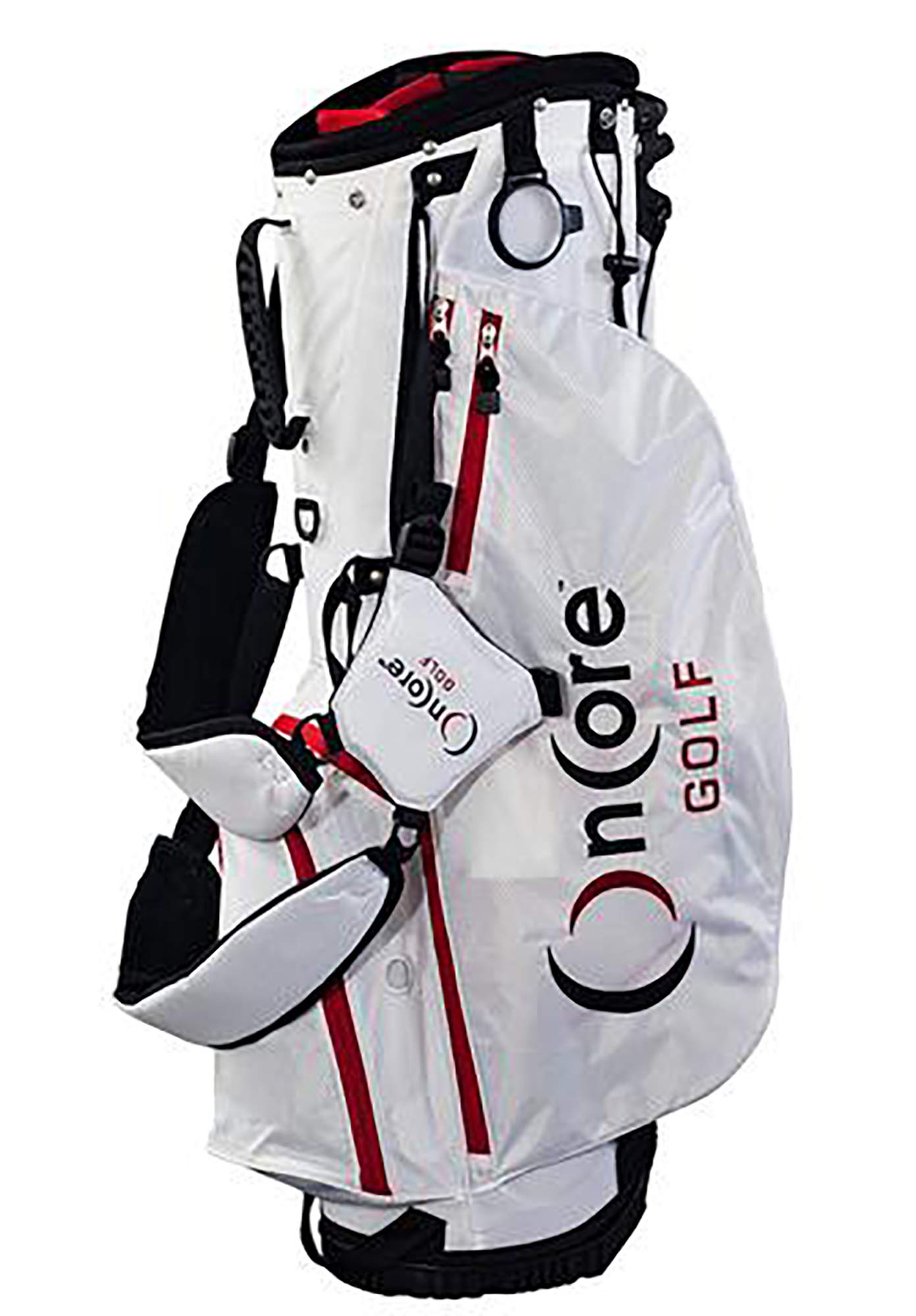 OnCore Golf Bags - Premium Stand Golf Bag with Padded Carrying Strap | Lightweight Durable Design with Full-Length Club Dividers | Includes Umbrella Holder & Removable Rain Hood | Perfect for Course Play, Driving Range & Travel