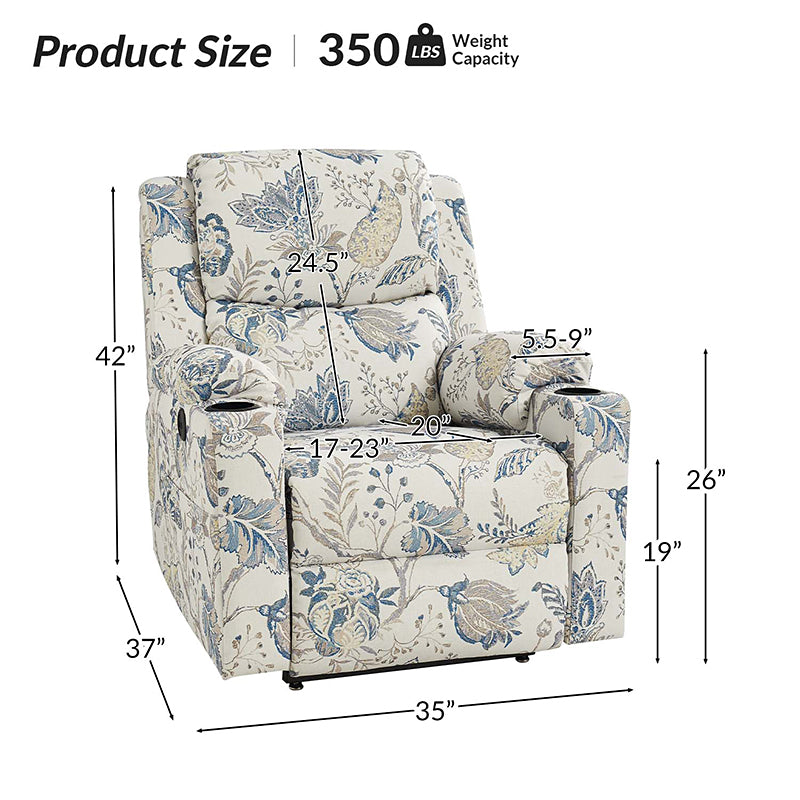 Jesper Dual Motor Power Lift Recliner Chair with Massage & Heat Function - Perfect for Elderly, Home Theater, and Living Room Relaxation
