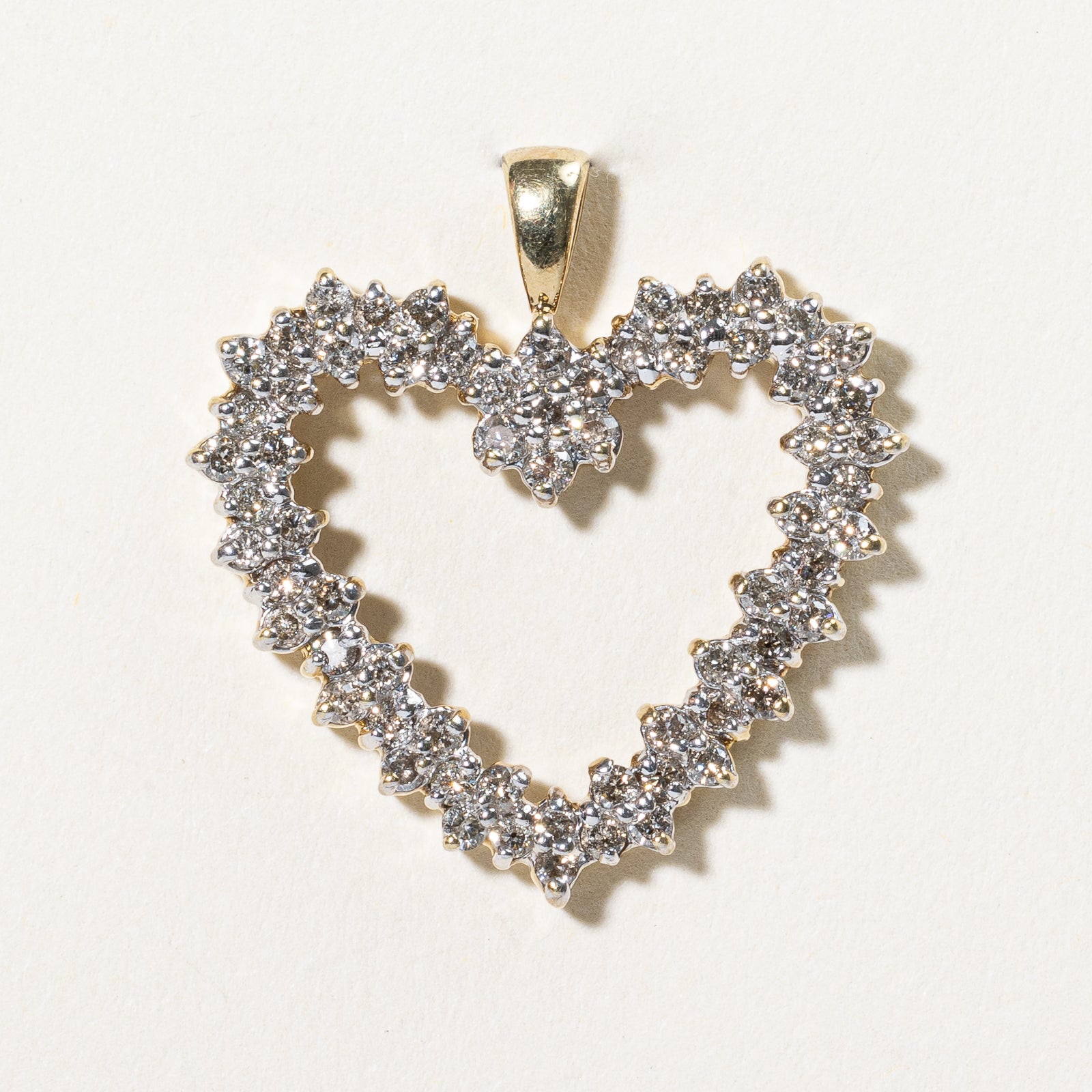 1.0ct Diamond Heart Pendant Necklace for Women - 14K White Gold 0.95ctw Solitaire Pendant - Perfect for Valentine's Day, Anniversary & Birthday Gifts