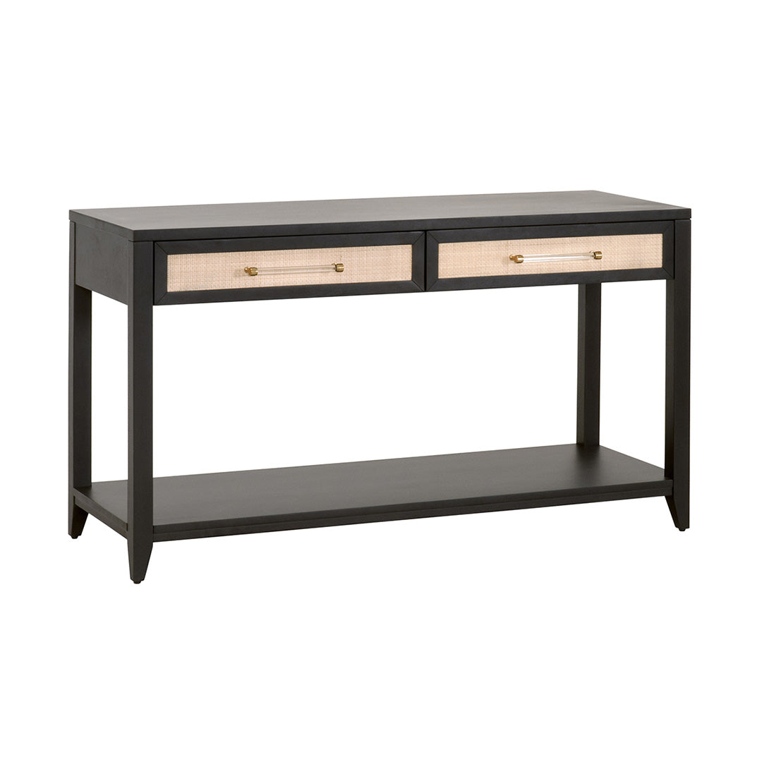 Modern Black Holland Console Table - Entryway Sofa Table, Hallway Accent Furniture for Living Room & Bedroom Decor