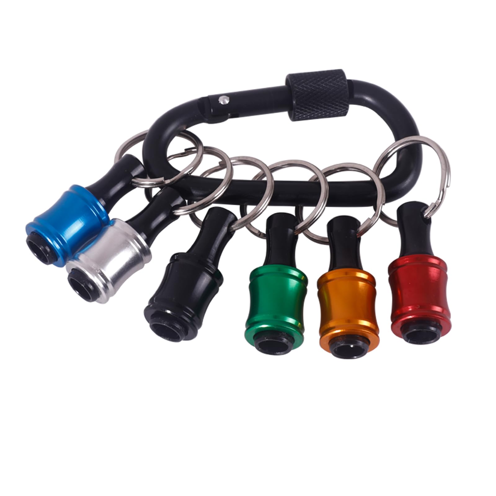 6pcs HVAC Copper Pipe Swaging Tool Set - Professional Copper Tube Expander Kit with Push-to-Unlock Design & 6pcs Bit Holder Keychain - Perfect for HVAC Installation, Plumbing Repairs and DIY Home Improvement Projects